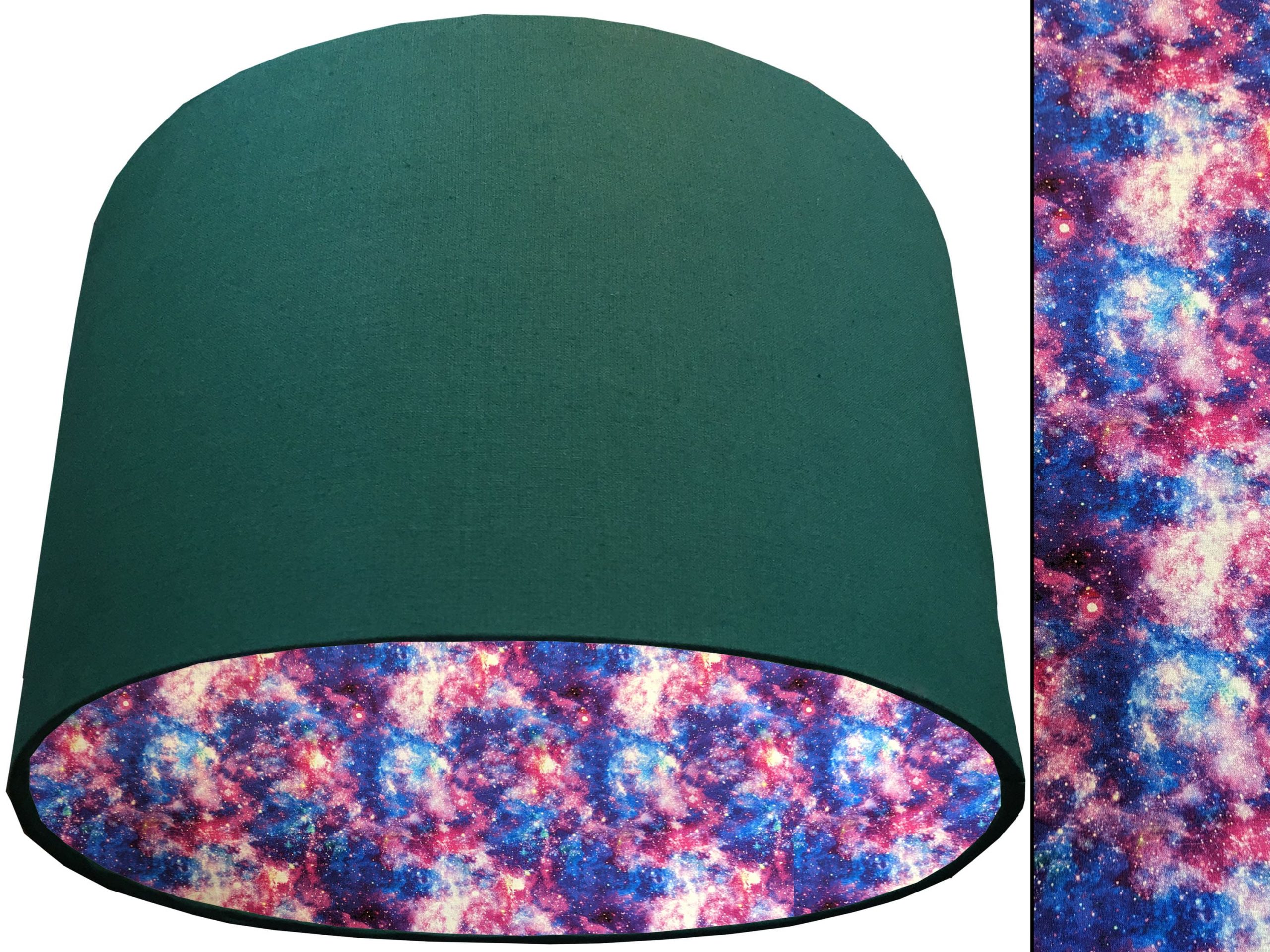 Galaxy Space Lampshade Green, Kids Bedroom Light Shade