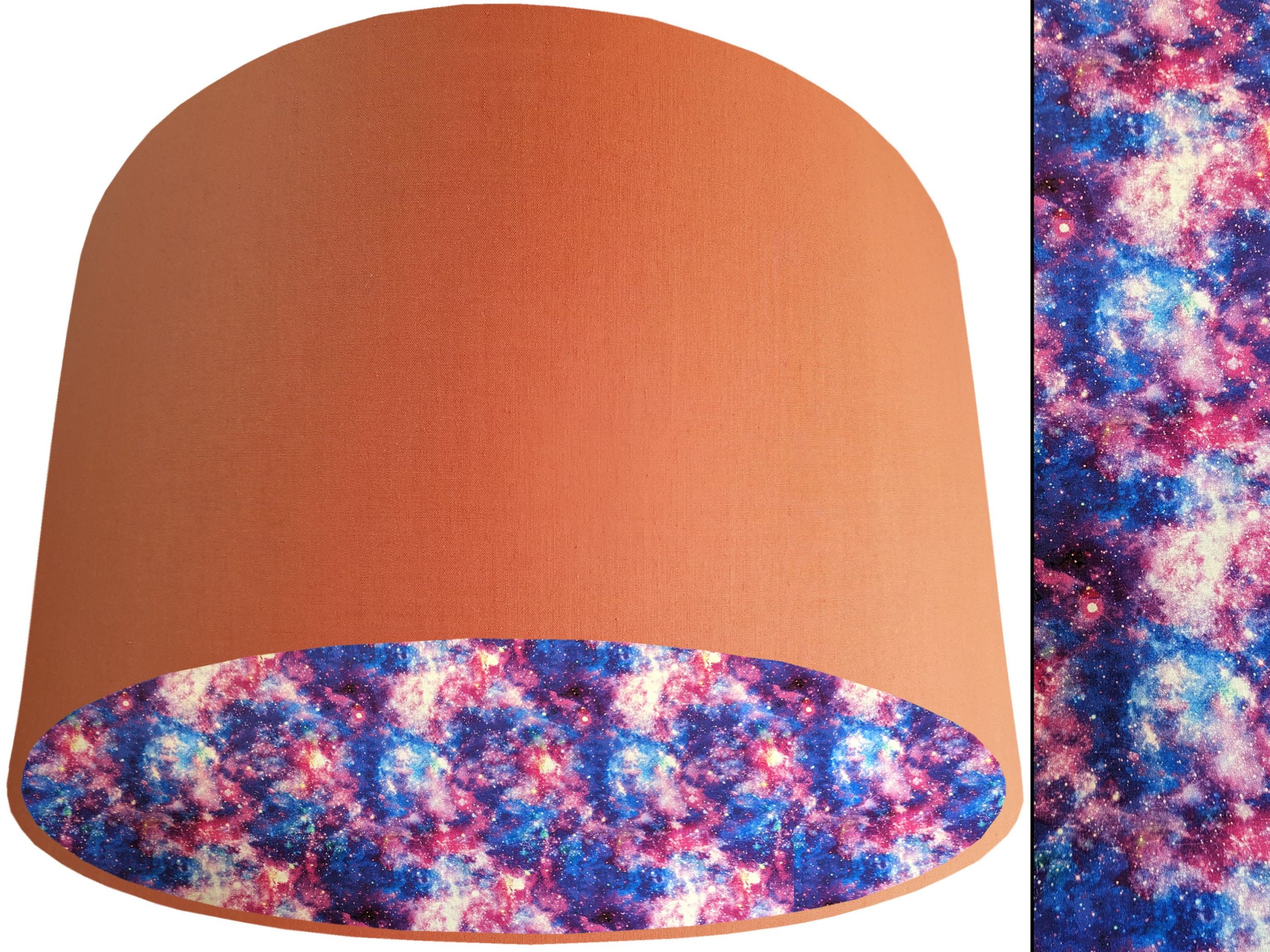 Galaxy Space Lampshade Orange, Kids Bedroom Light Shade