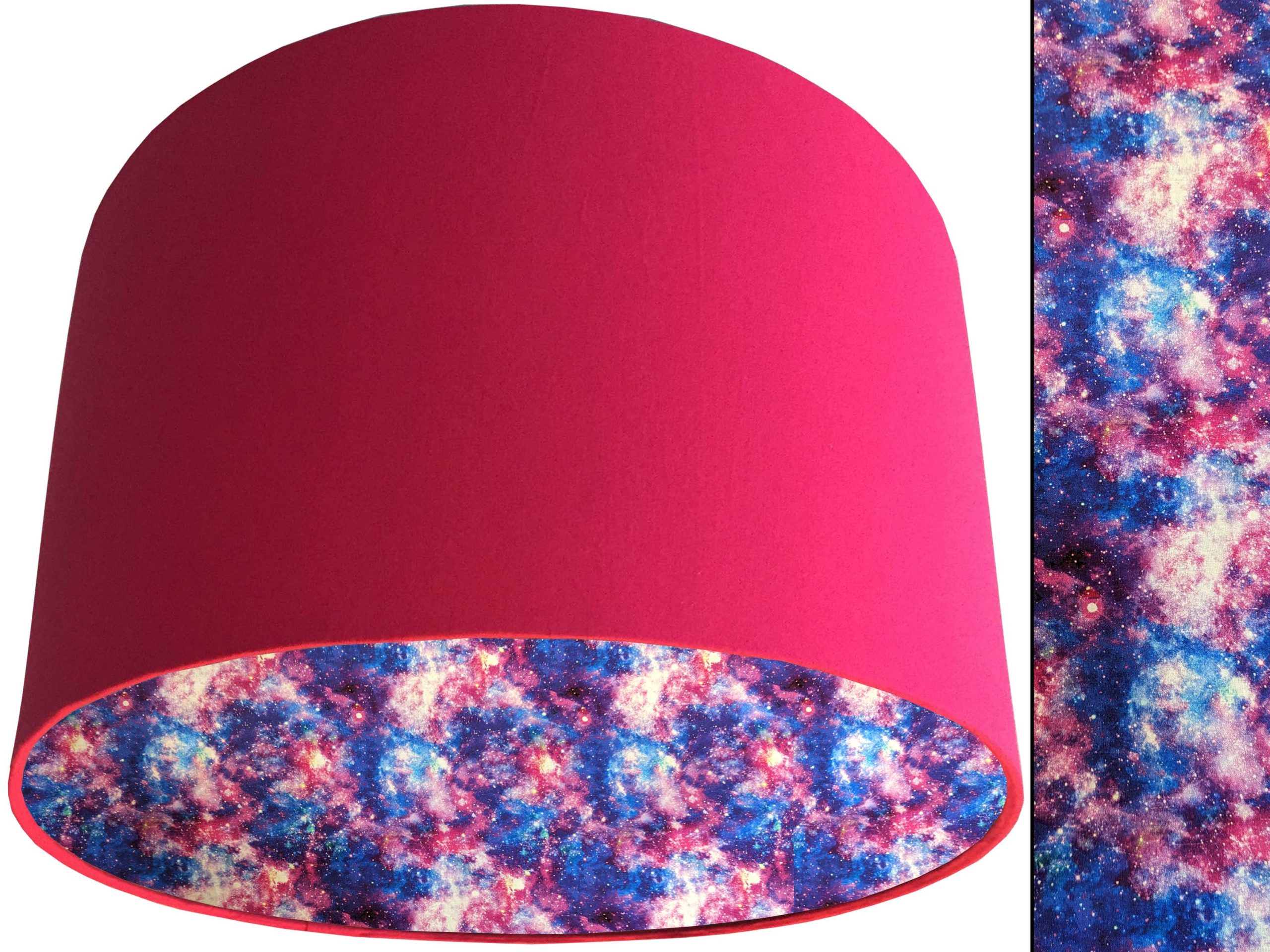 Galaxy Space Lampshade Pink, Kids Bedroom Light Shade