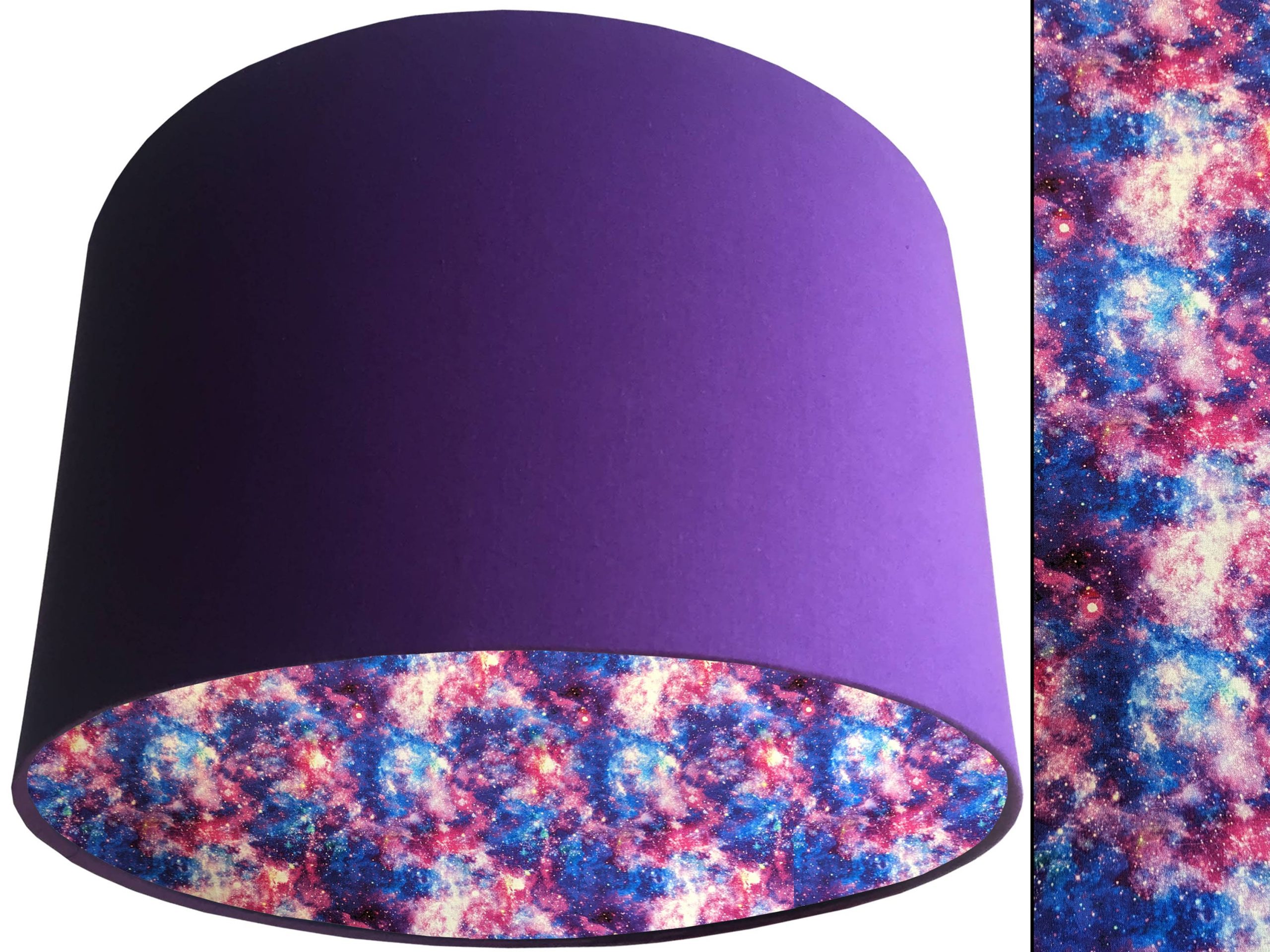 Galaxy Space Lampshade Purple, Kids Bedroom Light Shade