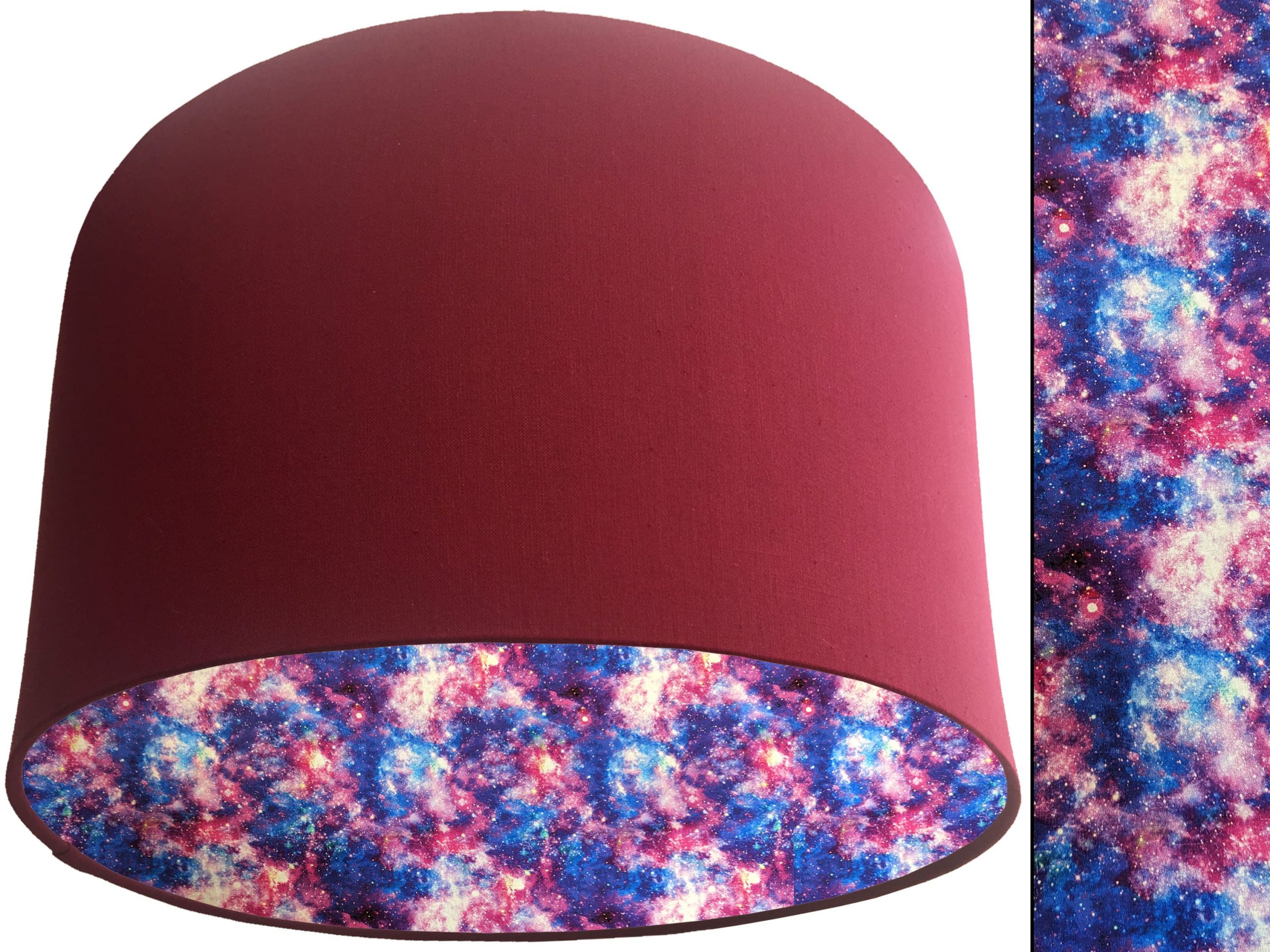 Galaxy Space Lampshade Red, Kids Bedroom Light Shade