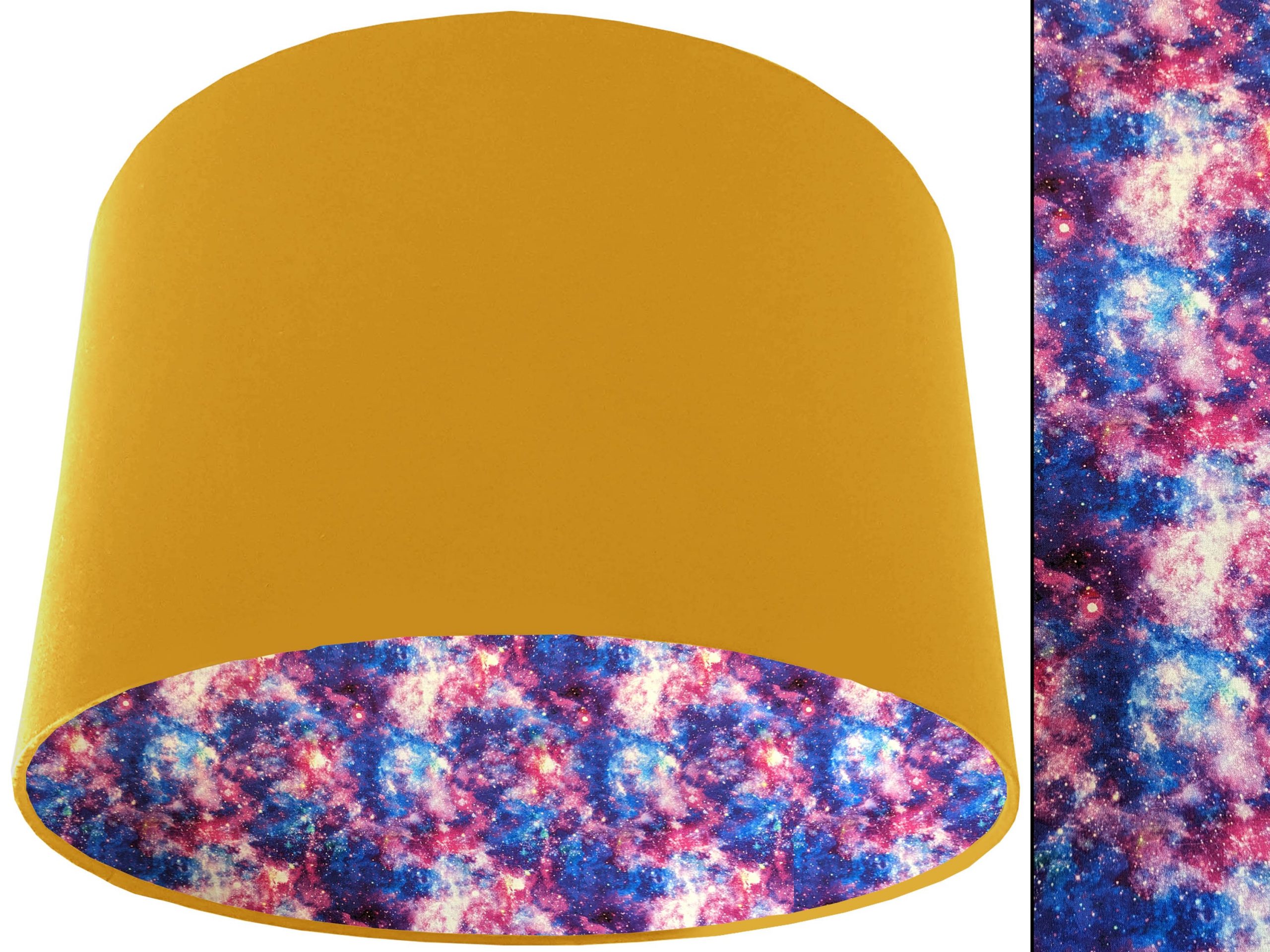 Galaxy Space Lampshade Yellow, Kids Bedroom Light Shade