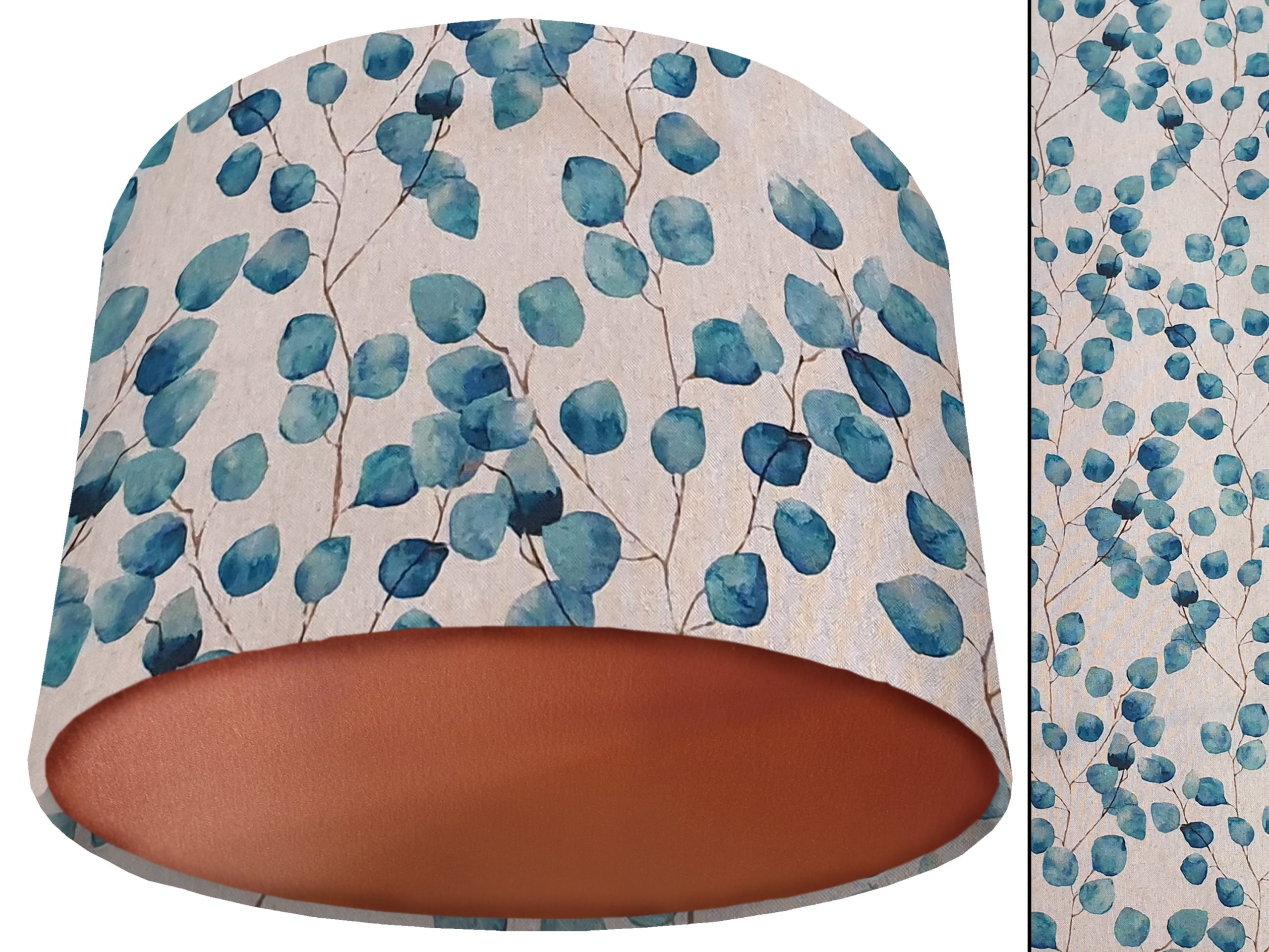Honesty Teal Lamp Shade Copper, Modern Country Home