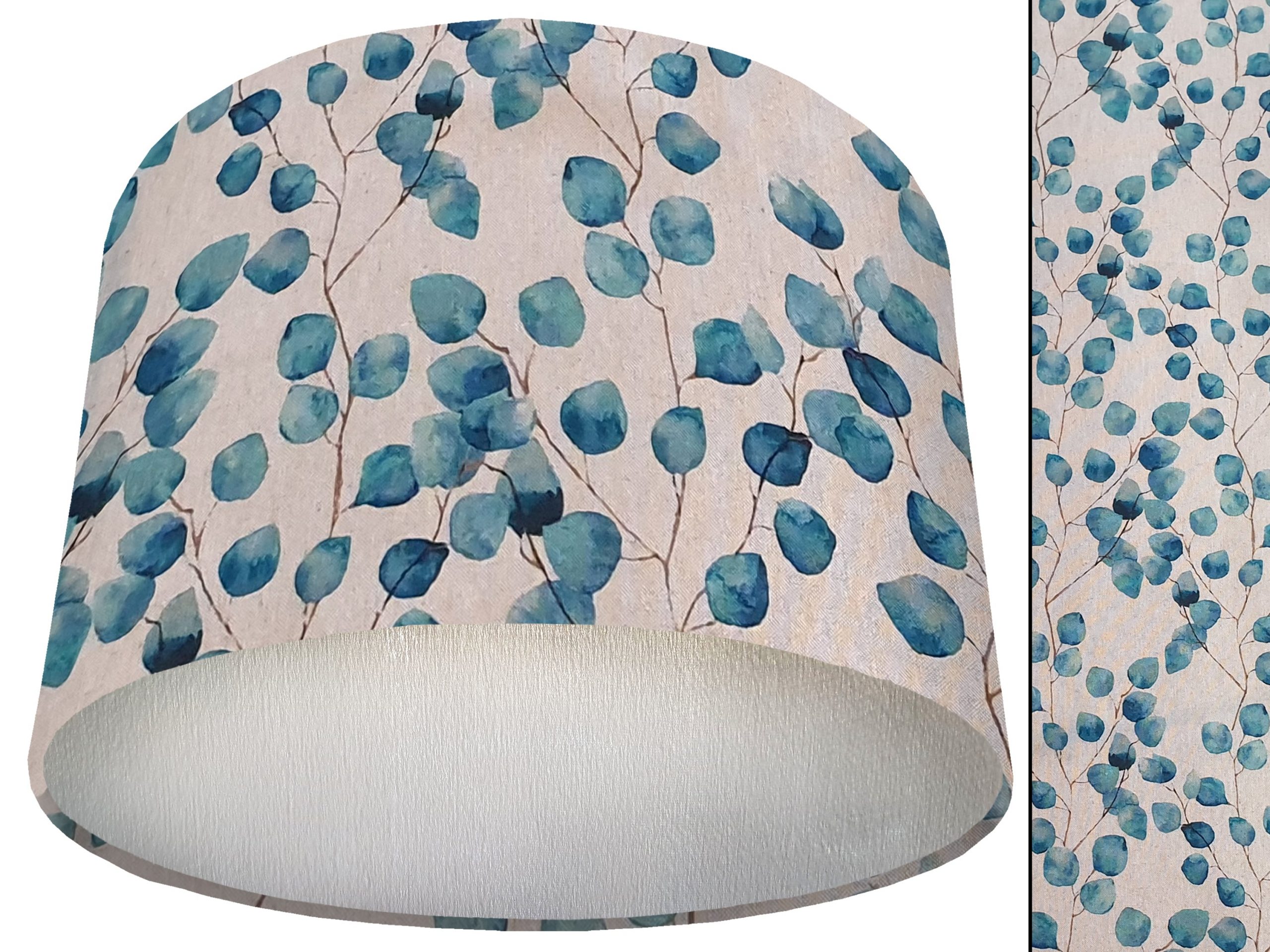 Honesty Teal Lamp Shade Silver, Modern Country Home