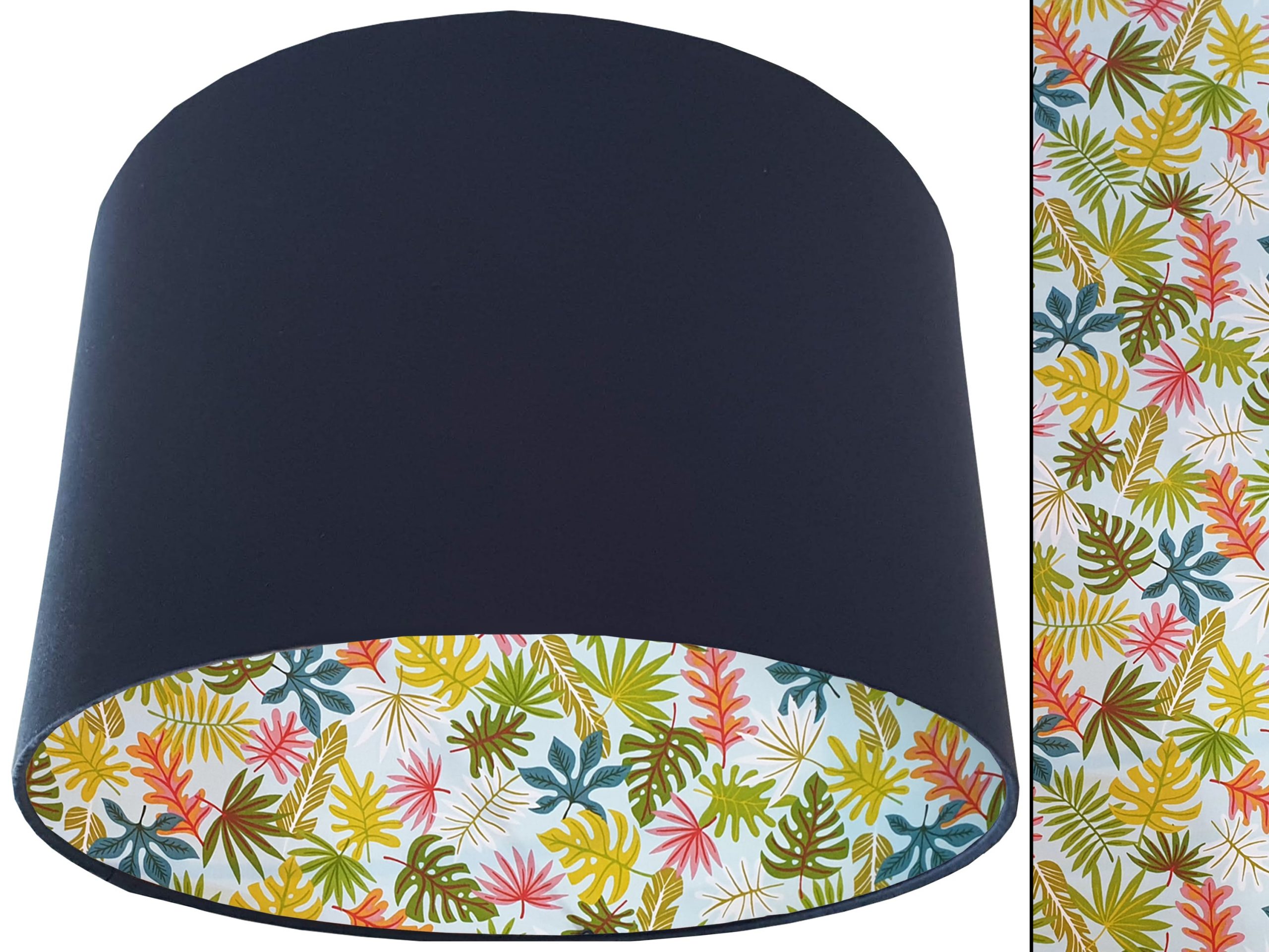 Tropical Leaf Mint Lampshade Blue, Vibrant Interior Lighting