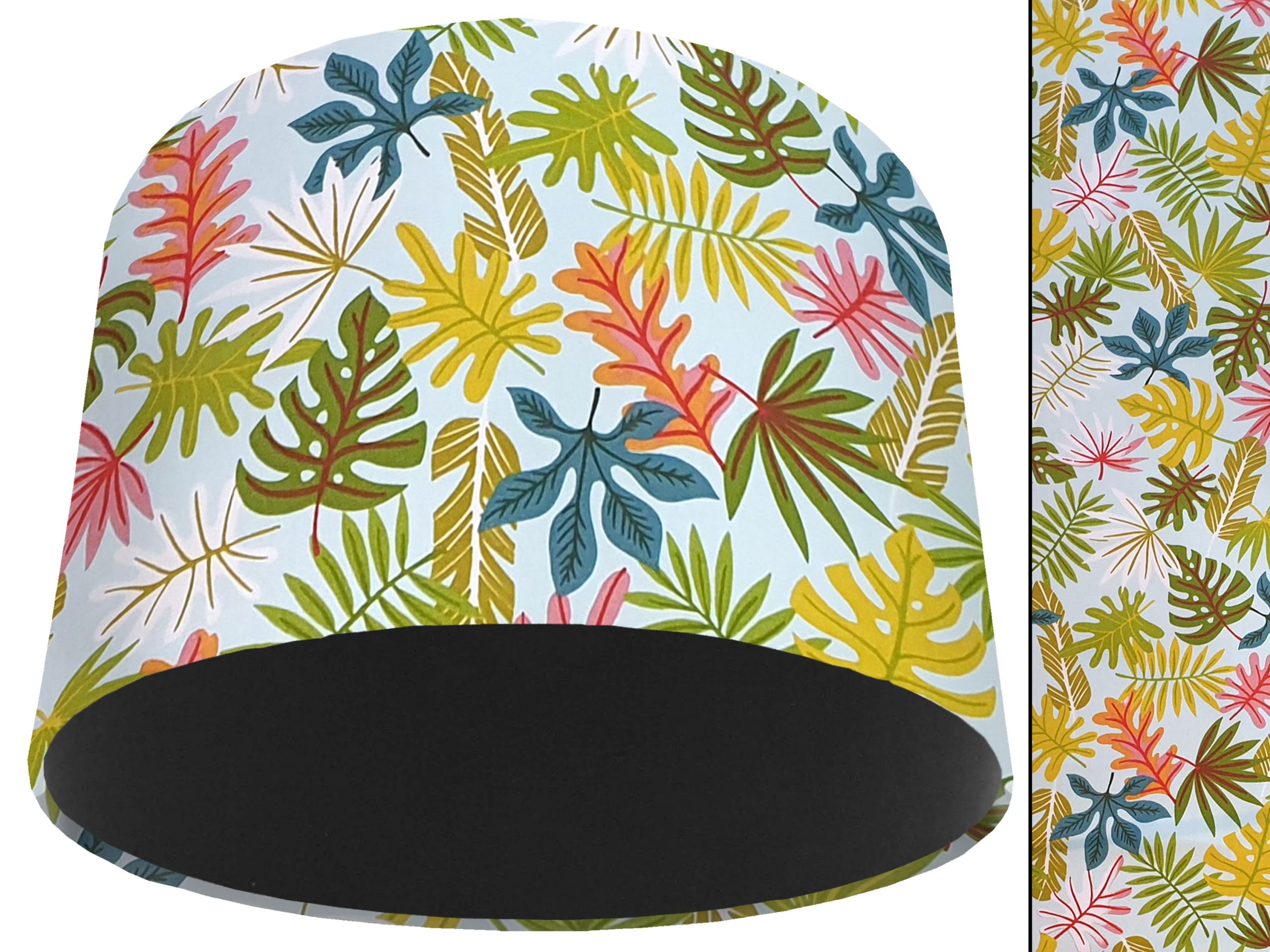 Tropical Leaf Mint Light Shade Black, Bold Exotic Interior