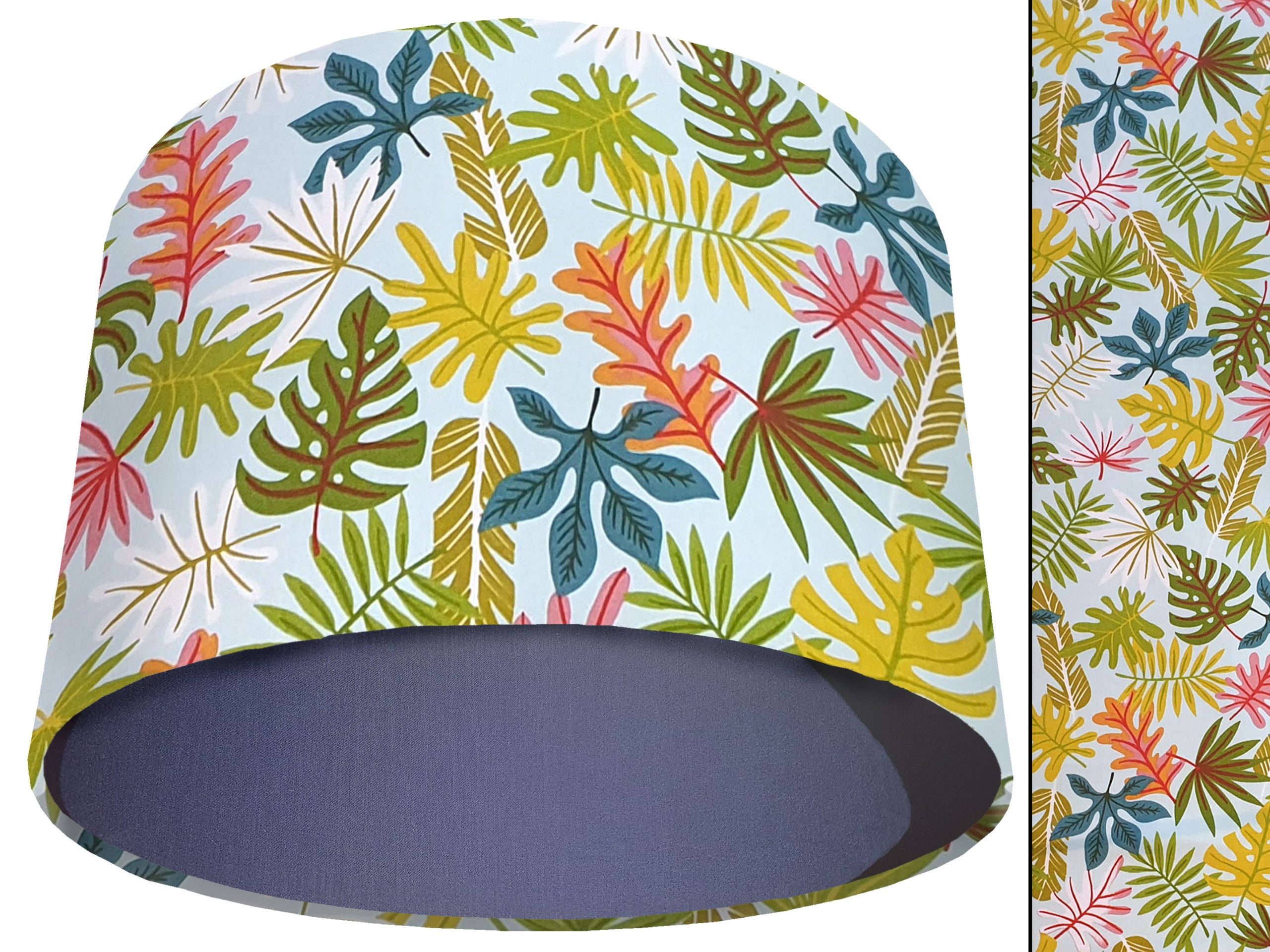 Tropical Leaf Mint Light Shade Blue, Bold Exotic Interior