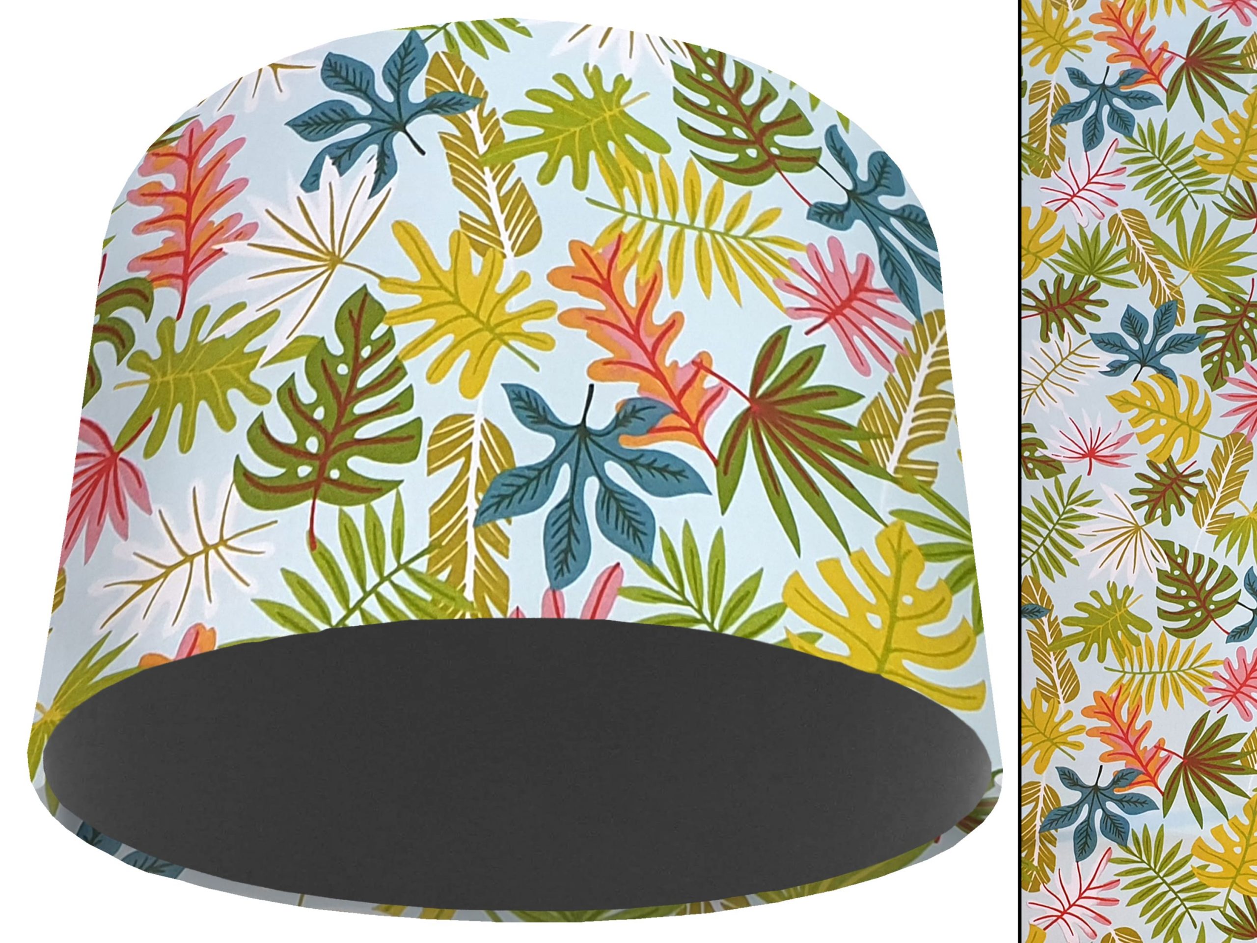 Tropical Leaf Mint Light Shade Dark Grey, Bold Exotic Interior