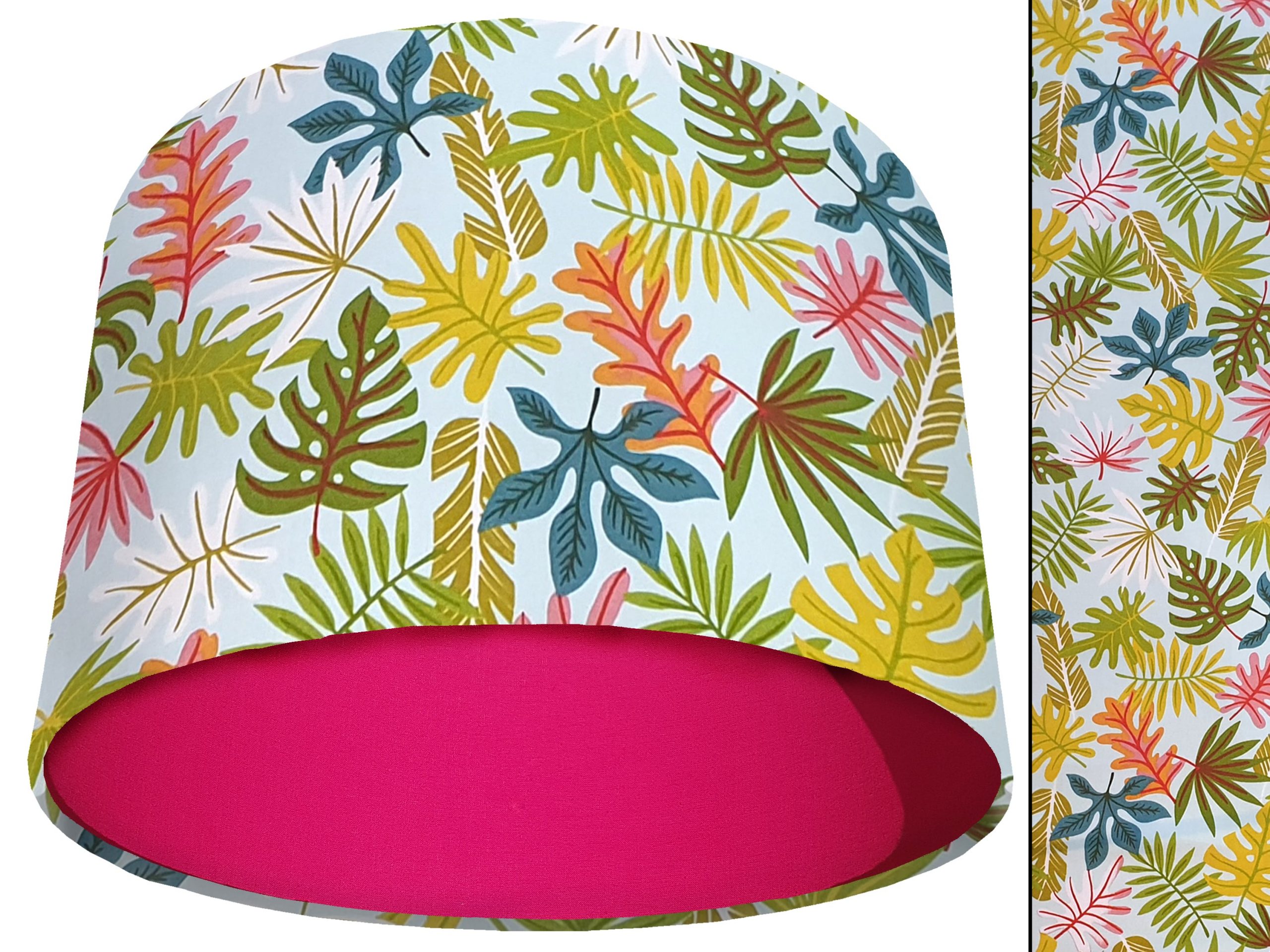 Tropical Leaf Mint Light Shade Pink, Bold Exotic Interior