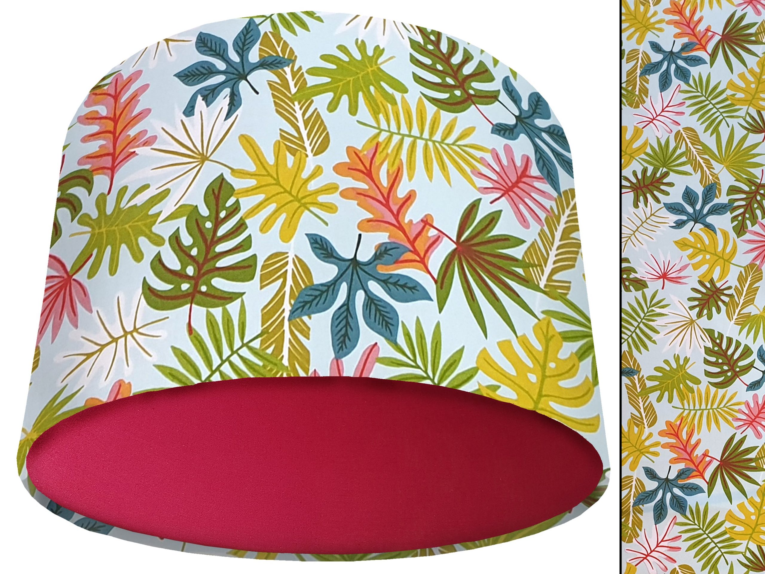 Tropical Leaf Mint Light Shade Red, Bold Exotic Interior