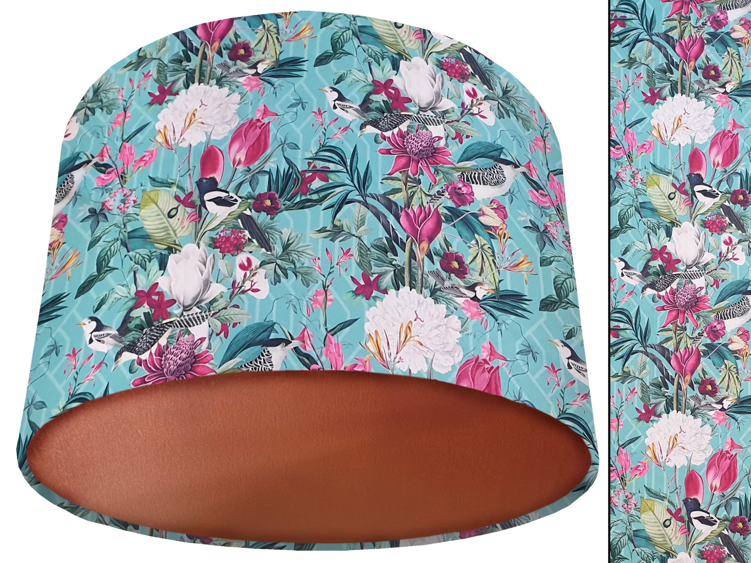 Garden Birds Mint Velvet Lampshade Copper, Modern Country