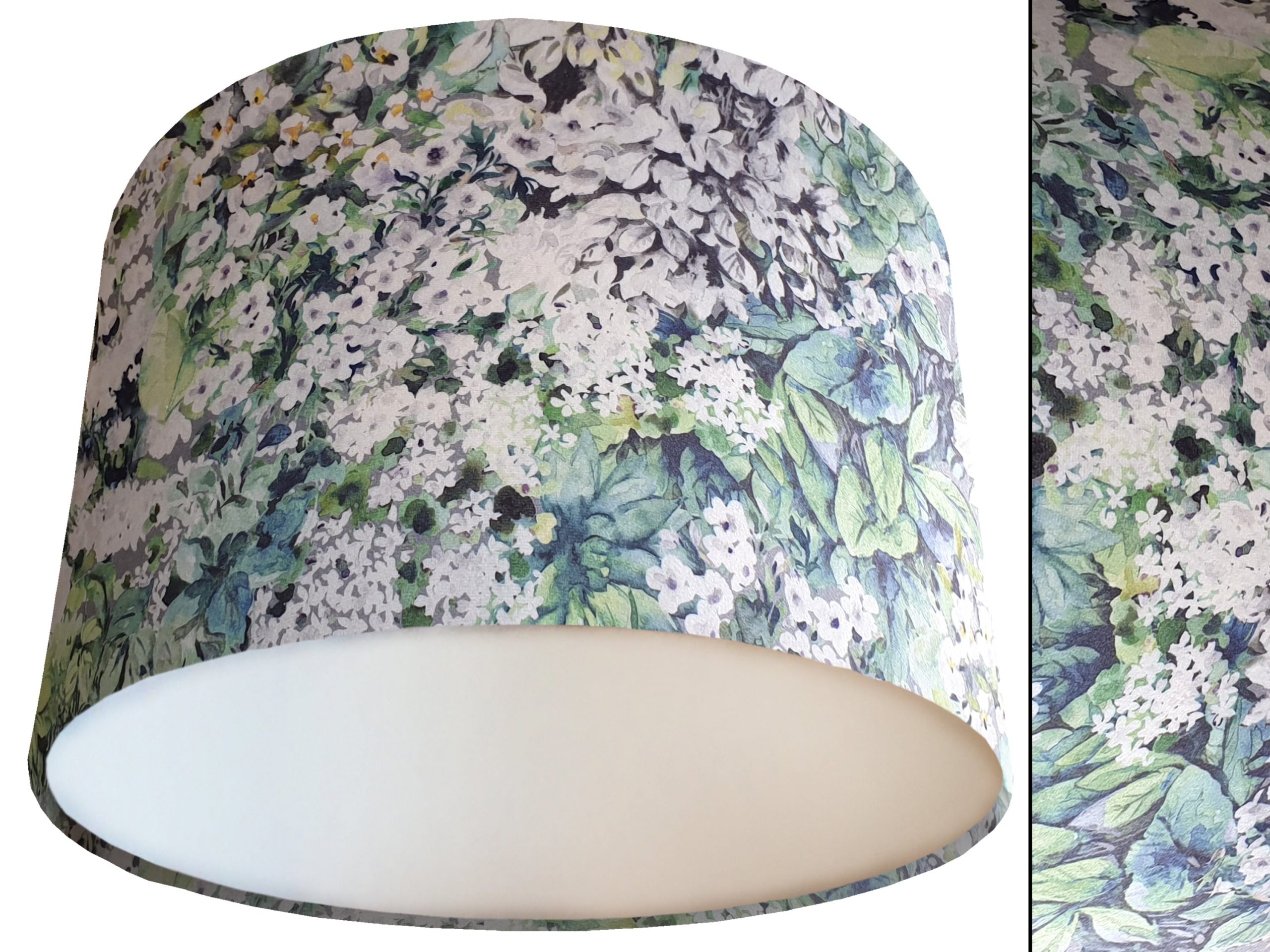 Monet Flowers Velvet Lampshade White, Classic Country