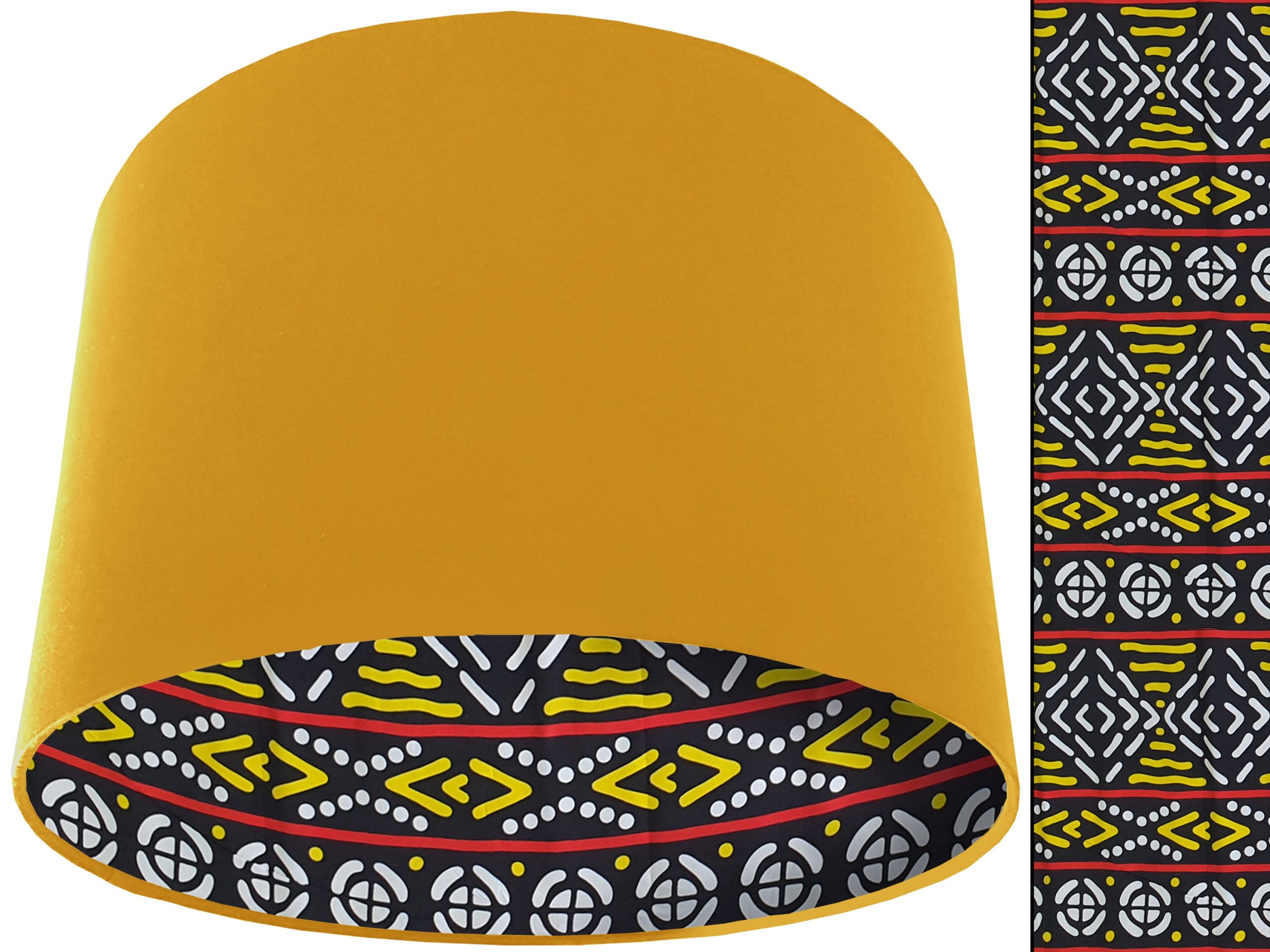 Modern Boho Lampshade Yellow, Bohemian Geometric Light