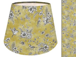 French Toile Yellow Empire Lampshade, Country Home