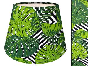 Jungle Leaf Green Empire Lampshade, Tropical Interior