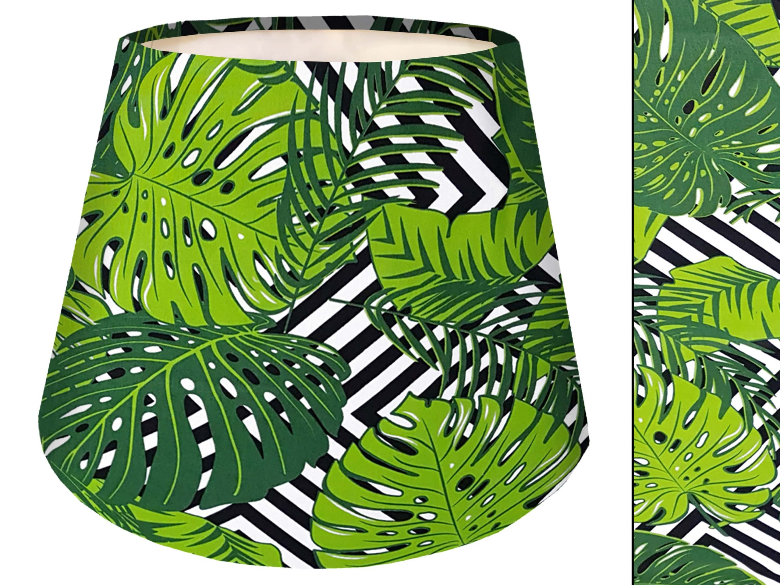 Jungle Leaf Green Empire Lampshade, Tropical Interior