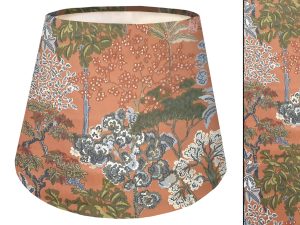 Oriental Trees Orange Empire Lampshade, Bold Interior