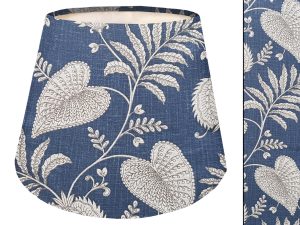 Paisley Blue Empire Lampshade, Tapered Light Shade