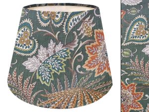 Paisley Green Empire Lampshade, Modern Interior
