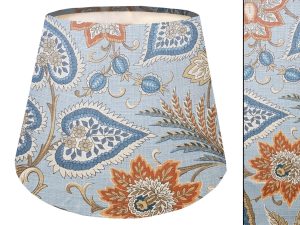 Paisley Sky Blue Empire Lampshade, Modern Interior