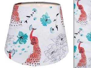 Pink Peacock Empire Lampshade, Country Home Style