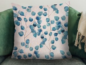 Honesty Teal Scatter Cushion, Botanical Home Interior