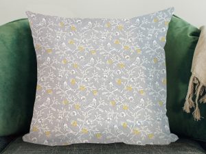 Grey Bird Botanical Scatter Cushion, Country Home