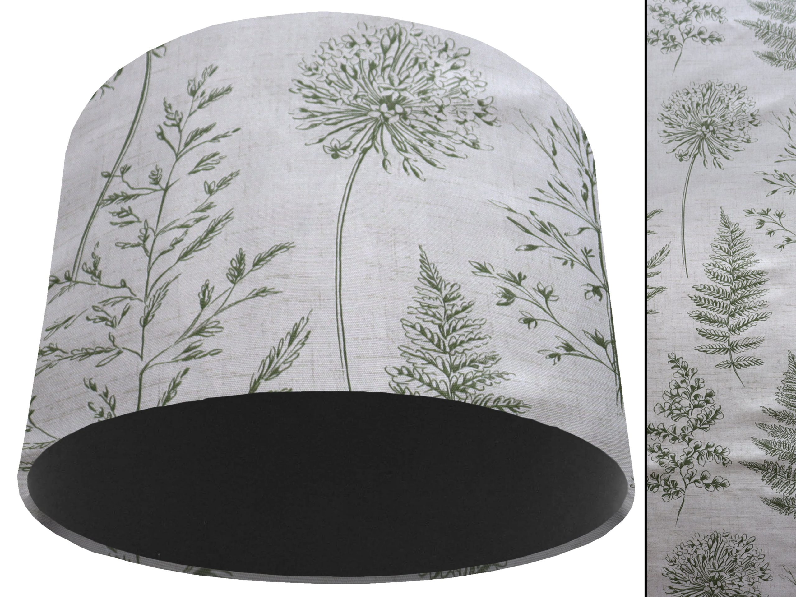 Country Green Light Shade Black, Rustic Home Interior