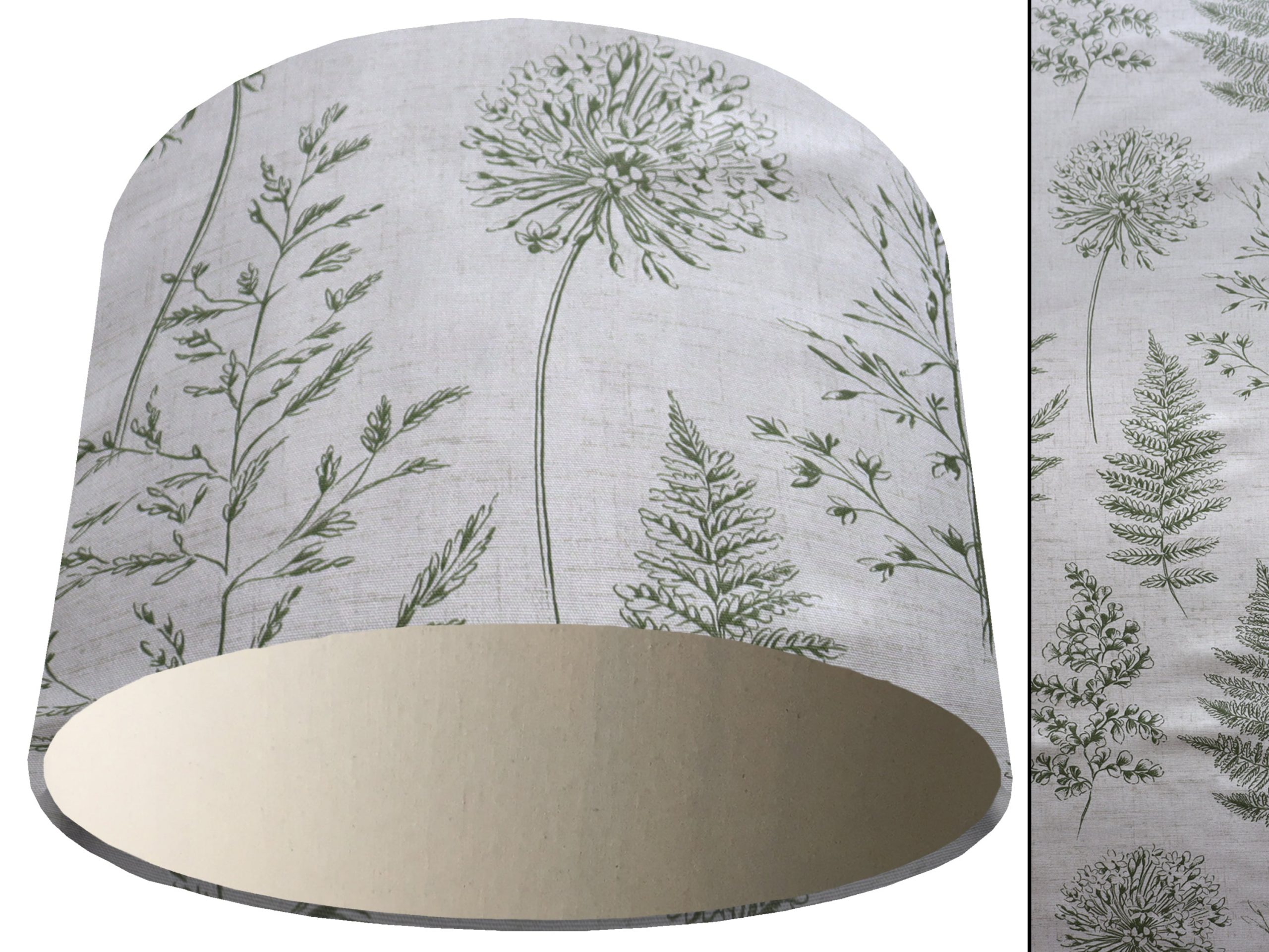 Country Green Light Shade Cream, Rustic Home Interior
