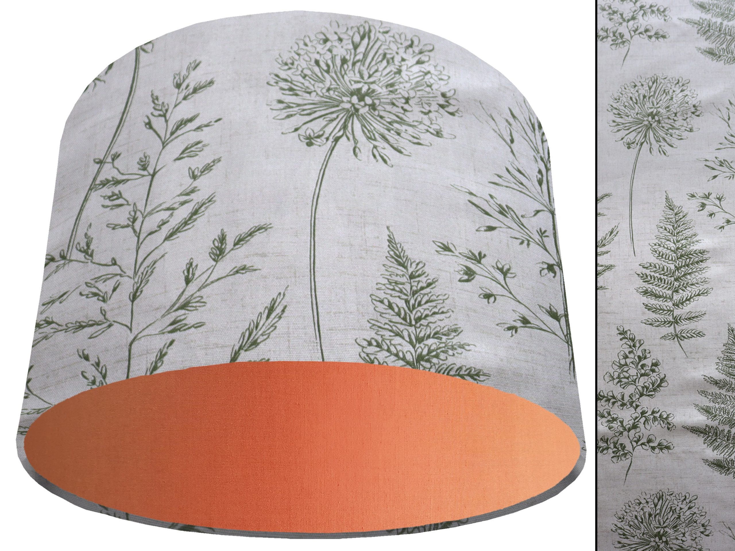 Country Green Light Shade Orange, Rustic Home Interior