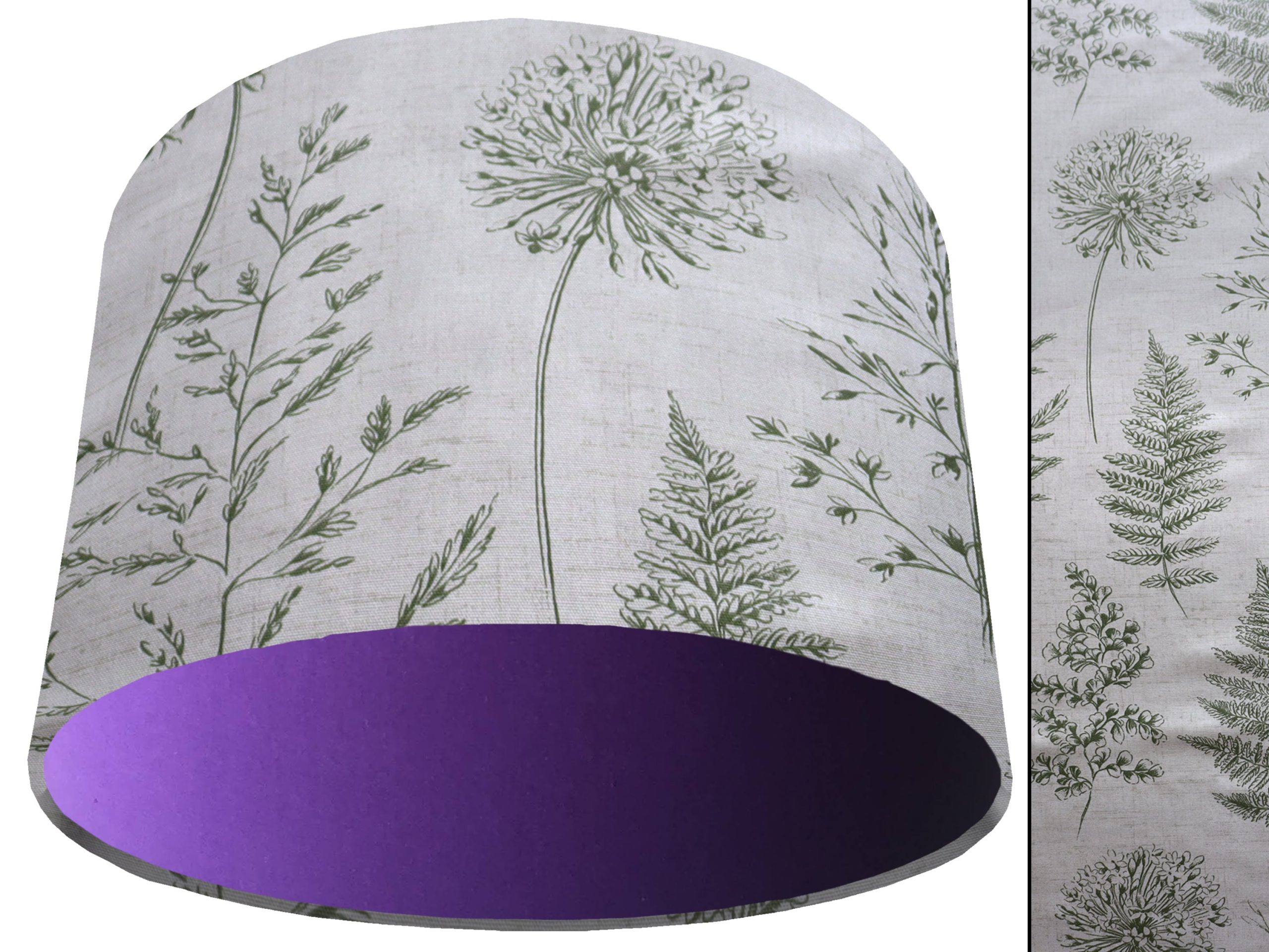 Country Green Light Shade Purple, Rustic Home Interior