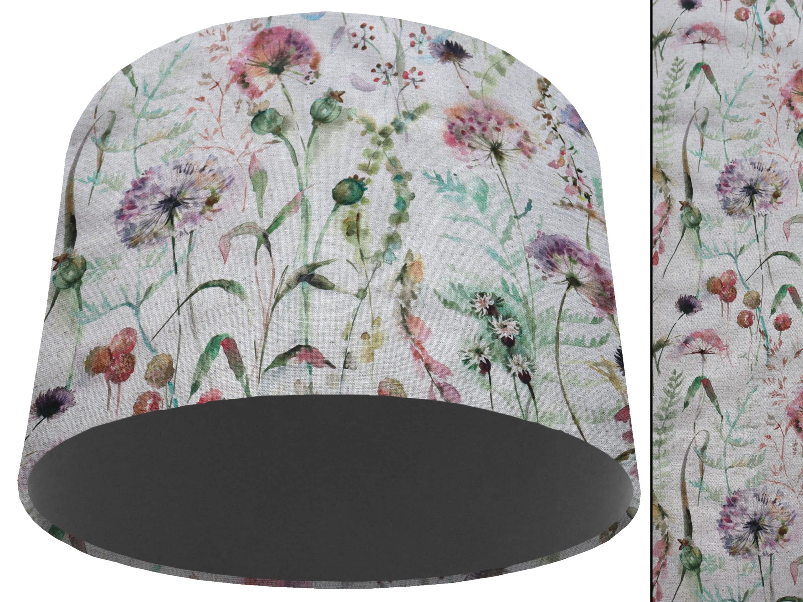 Country Floral Light Shade Dark Grey, Inspired Vintage Home