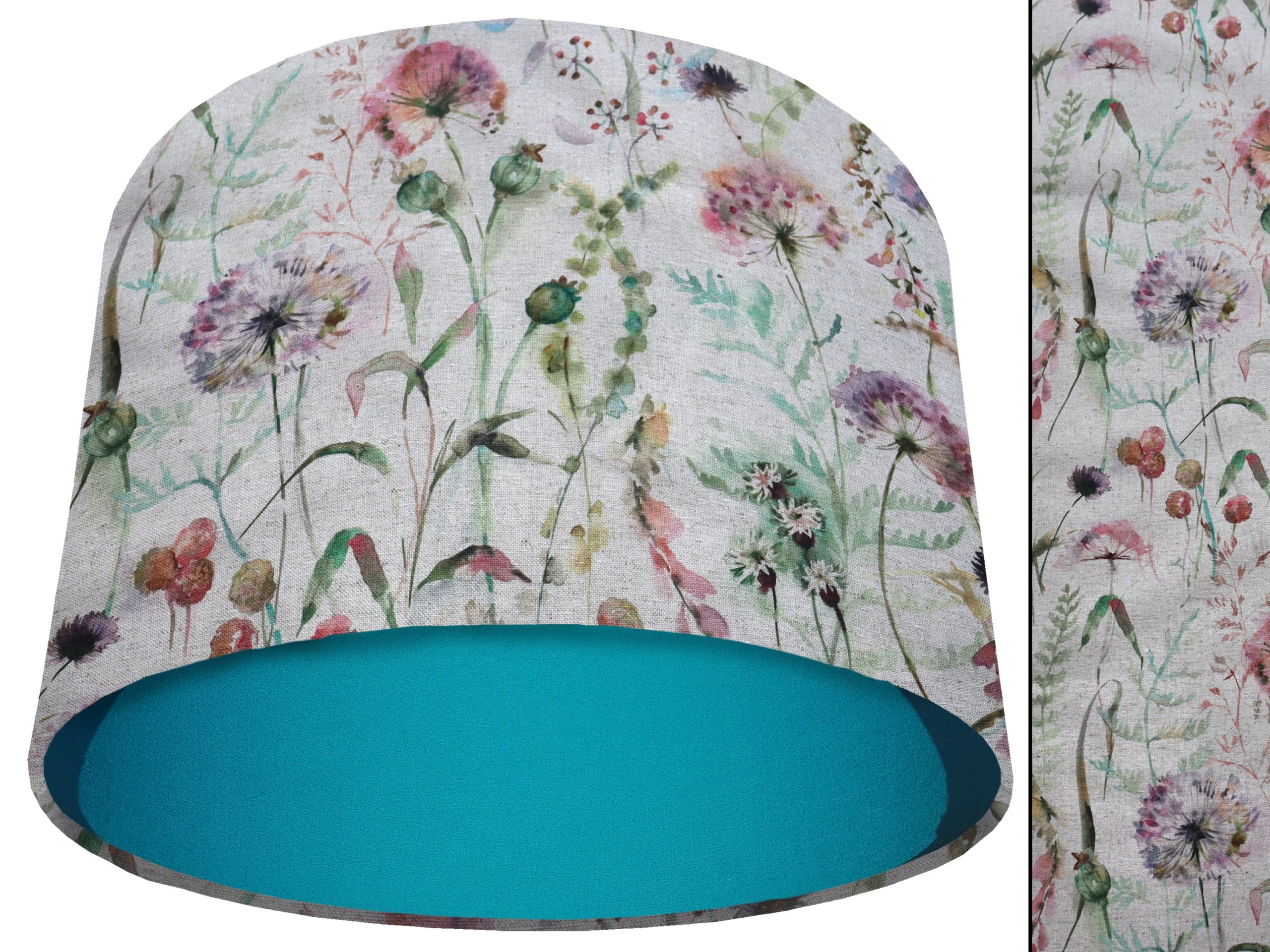 Country Floral Light Shade Teal, Inspired Vintage Home