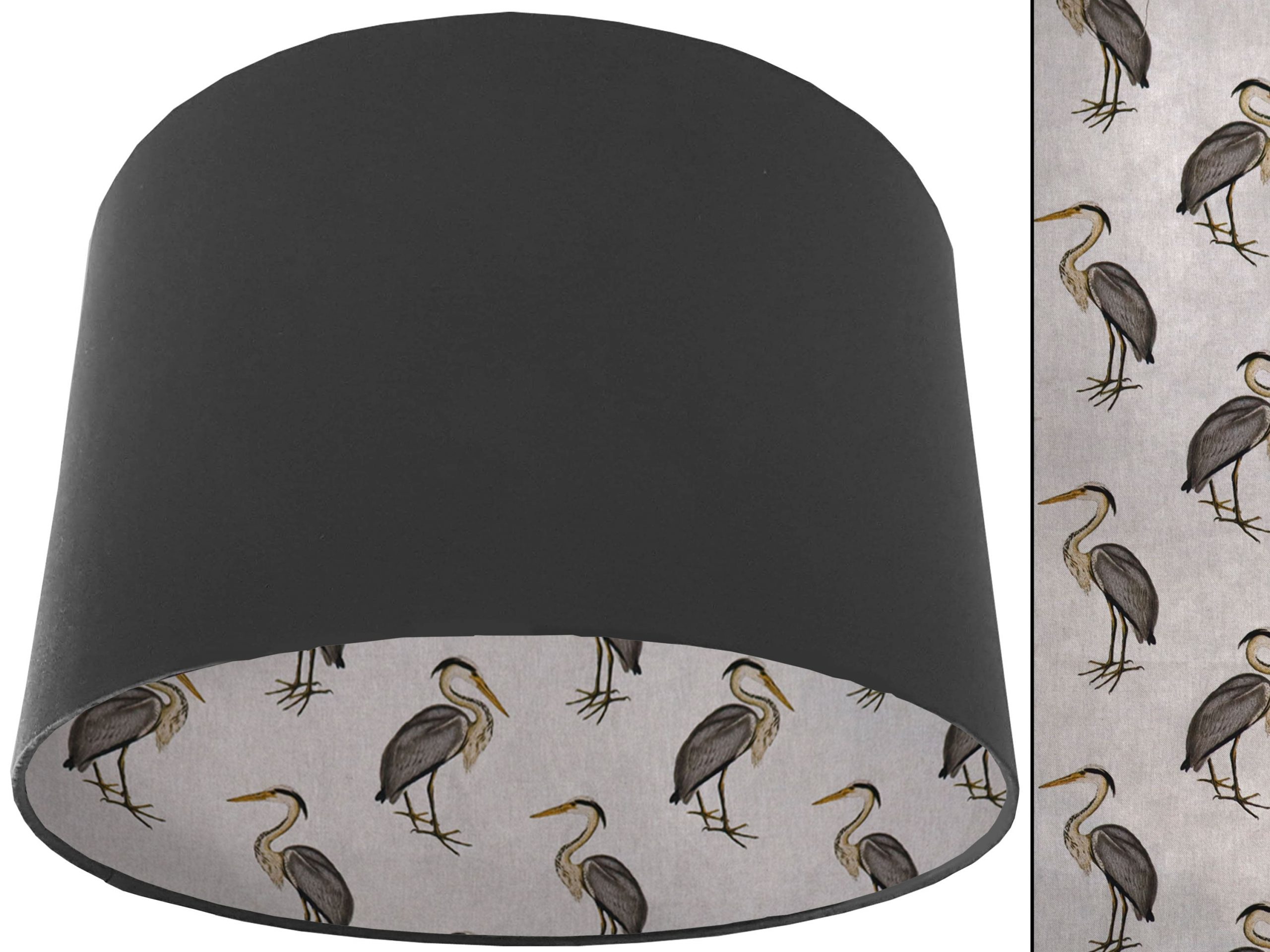 Country Rustic Lampshade Dark Grey, Traditional Home Interior