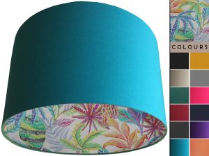Rainbow Tropical Lampshade Teal, Modern Exotic Home