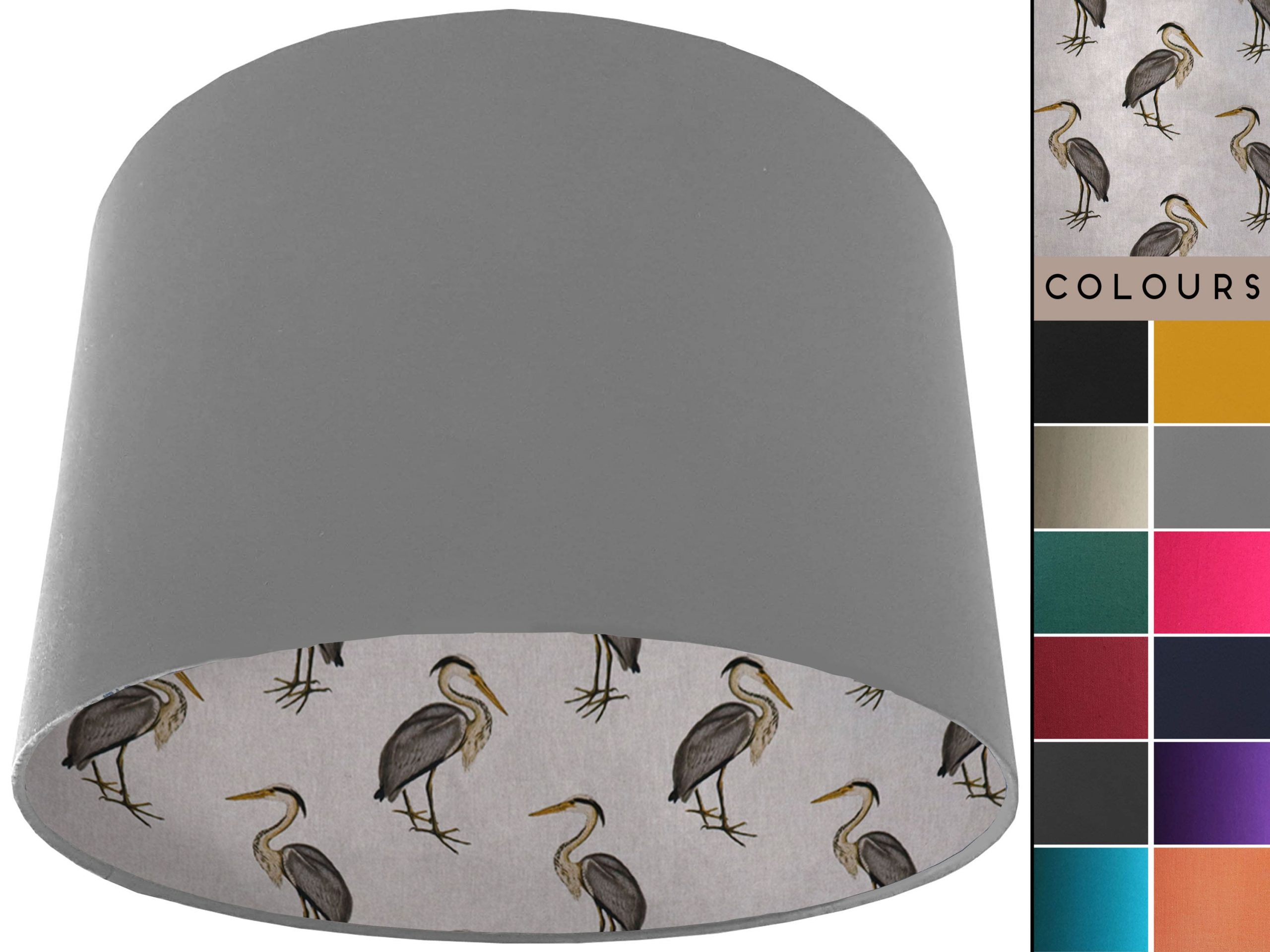 Country Rustic Lampshade Light Grey, Traditional Home Interior