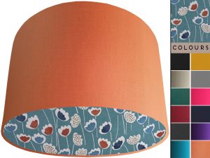 Green Scandinavian Lampshade Orange, Modern Scandi Décor