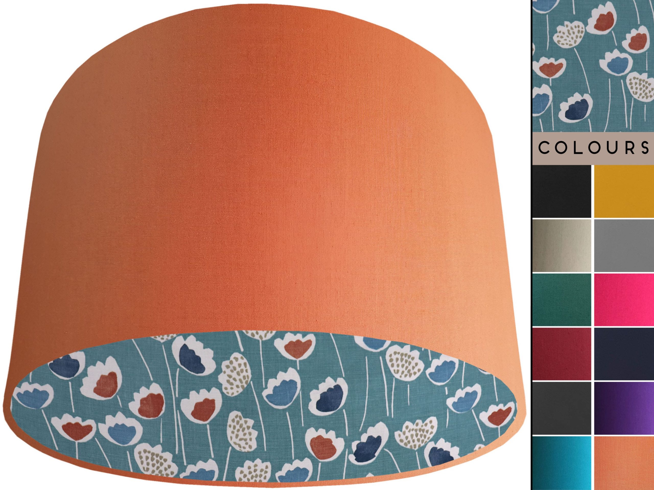 Green Scandinavian Lampshade Orange, Modern Scandi Décor
