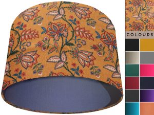 Oriental Orange Light Shade Blue, Vibrant Home Interior