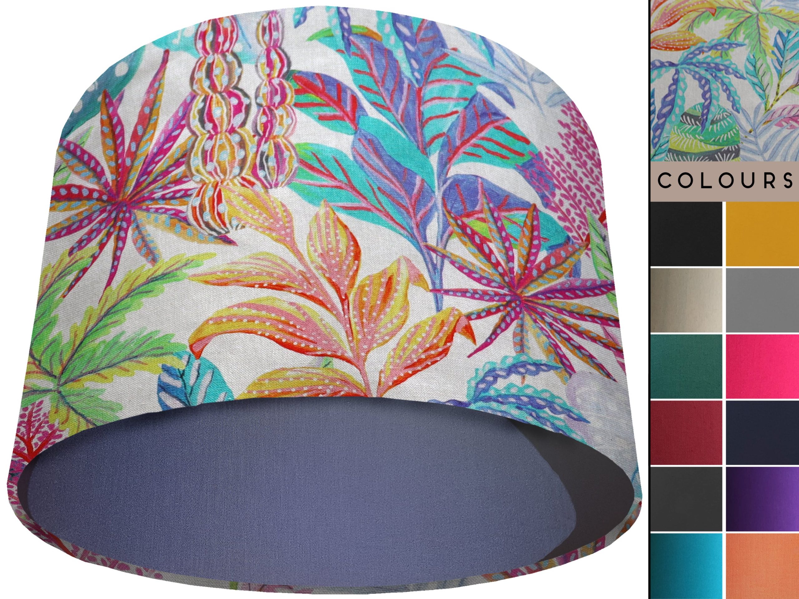 Rainbow Tropical Light Shade Blue, Modern Home Interior