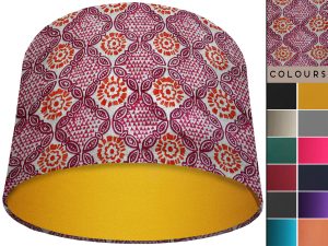 Geometric Pink Light Shade Yellow, Bold Modern Home Décor