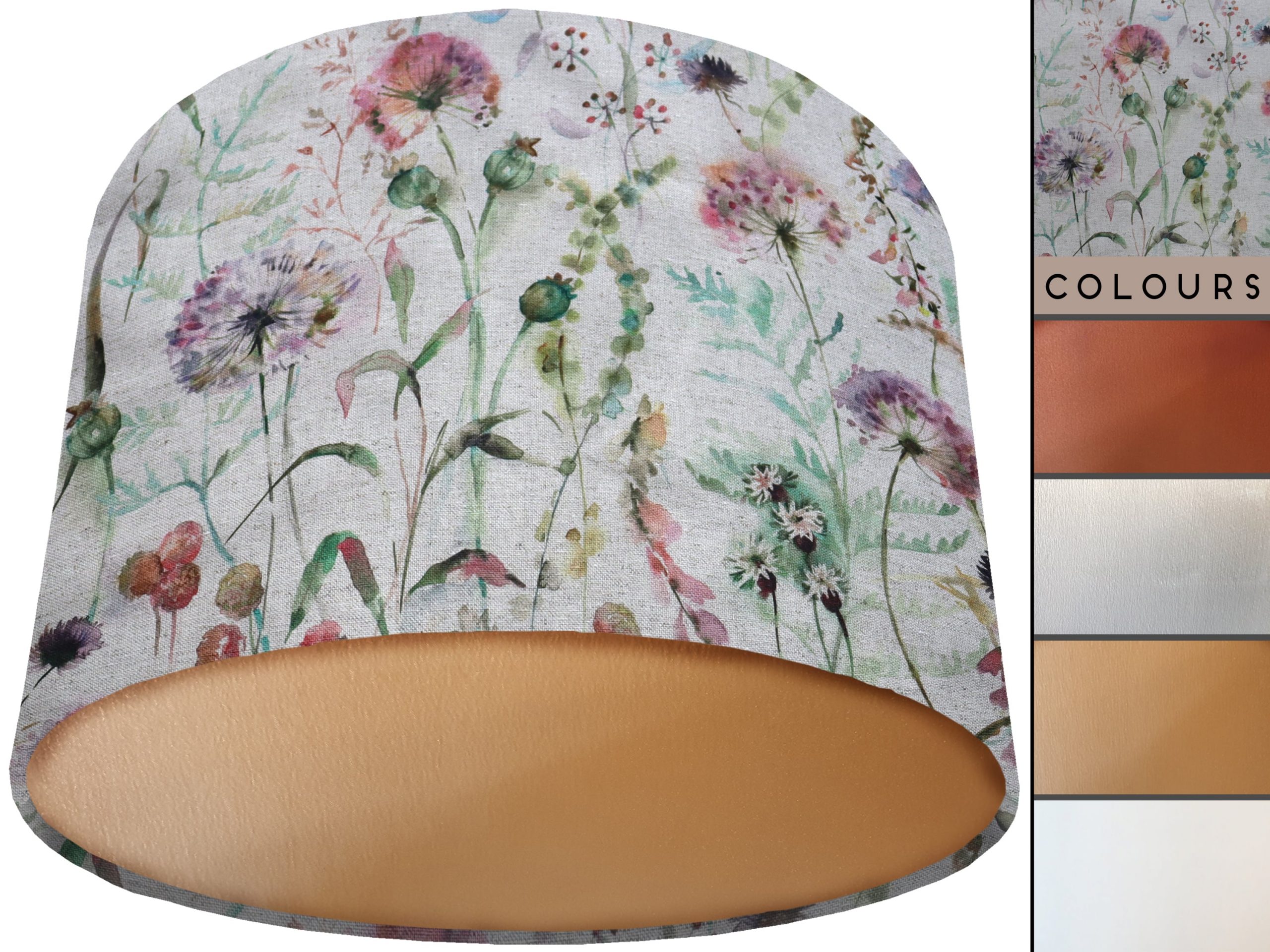 Country Floral Lamp Shade, Rustic Country Cottage - Light Owl