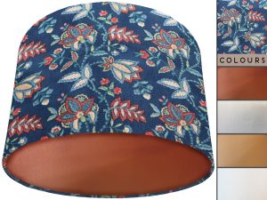 Oriental Blue Lamp Shade Copper, Contemporary Décor