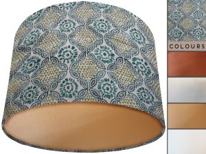 Green Bohemian Lamp Shade Gold, Modern Boho Interior
