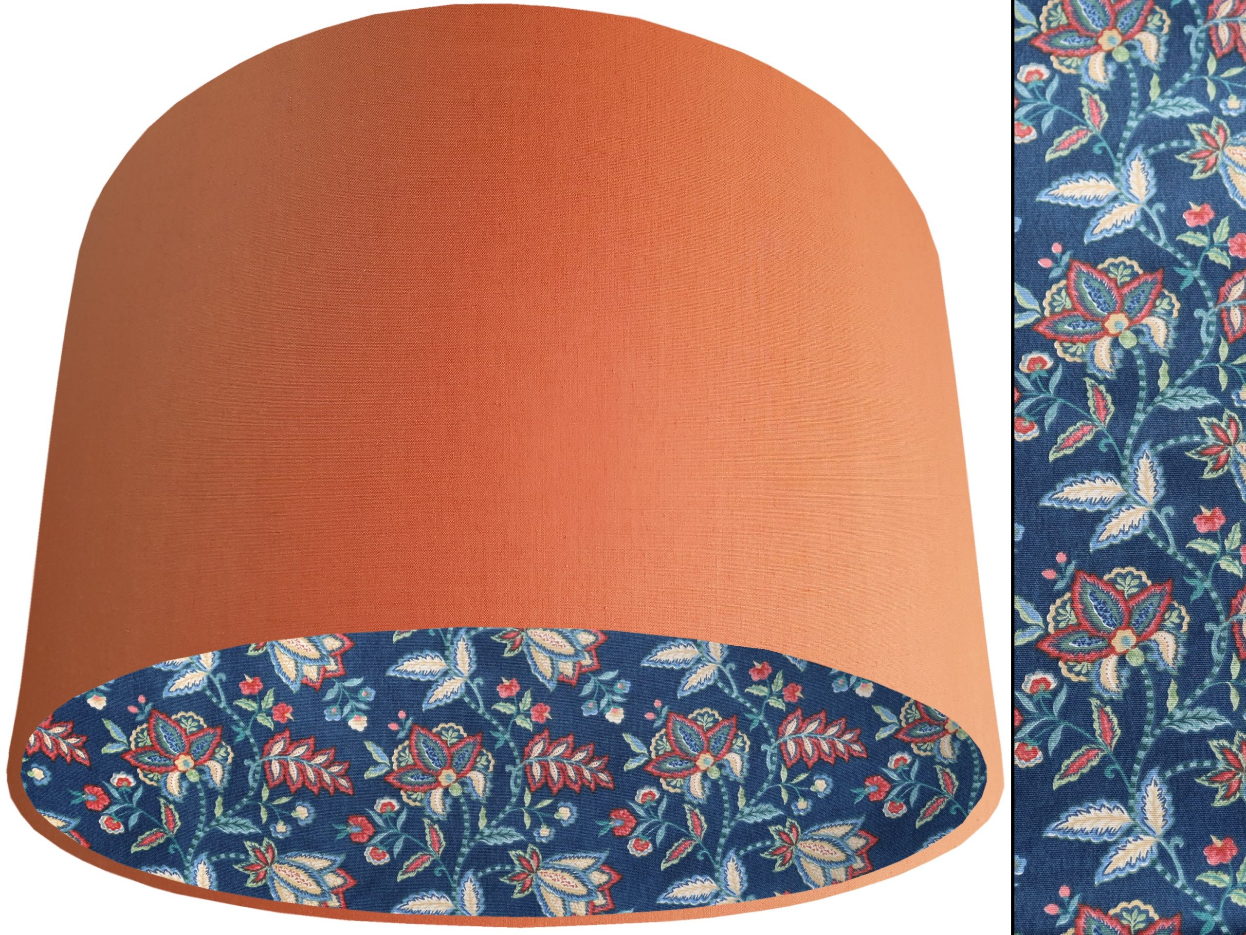 Oriental Blue Lampshade Orange, Botanical Home Interior