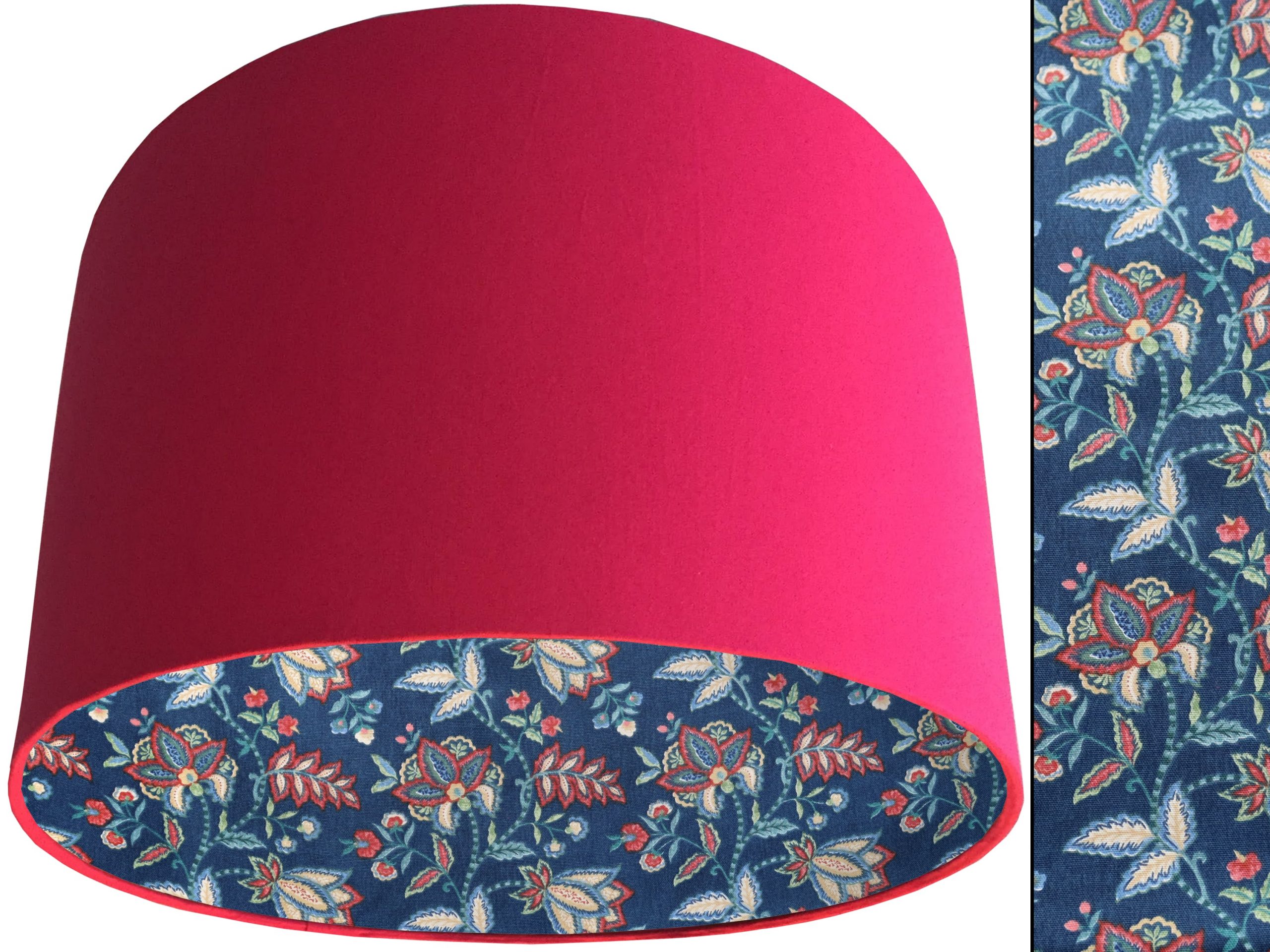 Oriental Blue Lampshade Pink, Botanical Home Interior