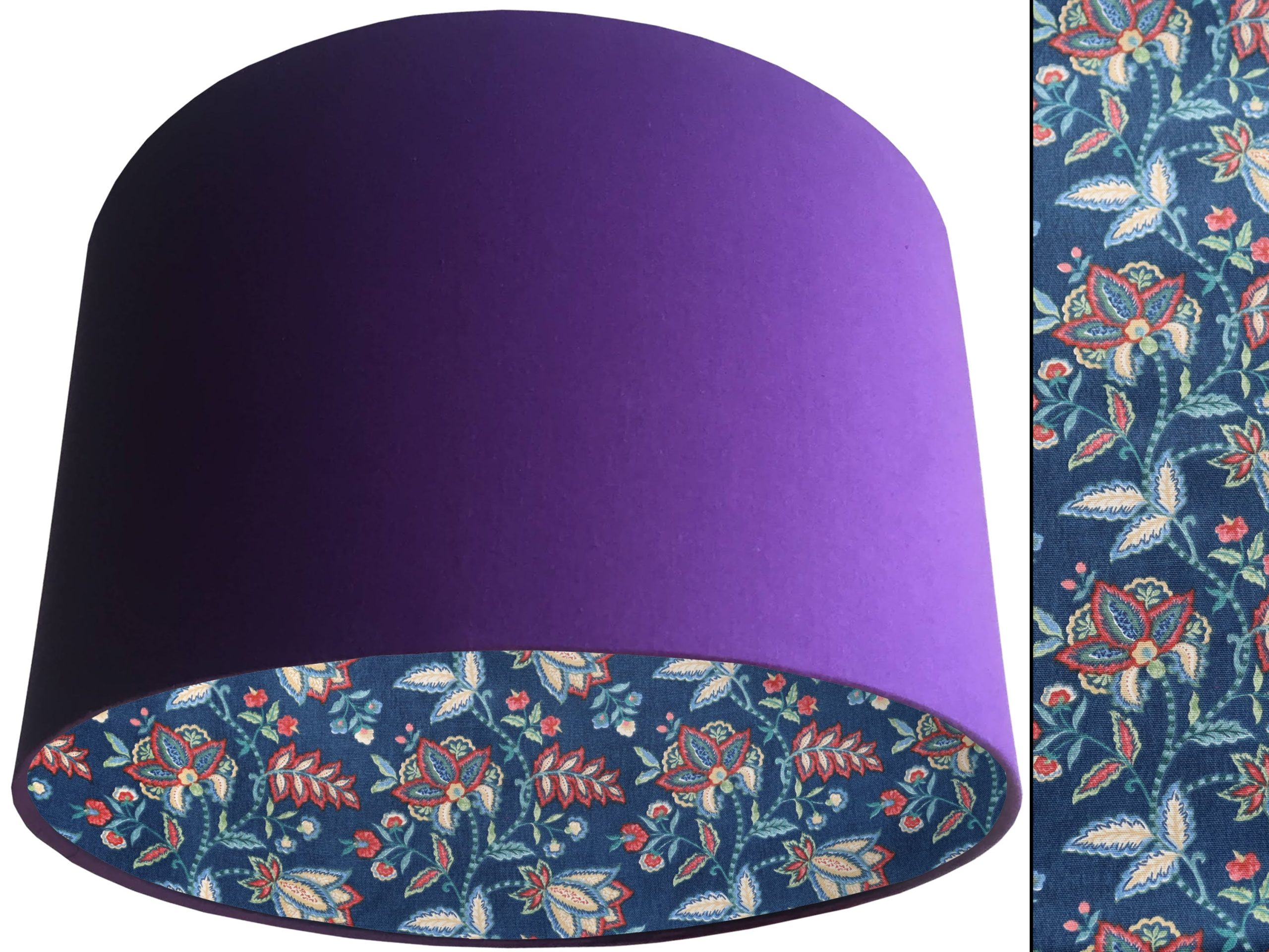 Oriental Blue Lampshade Purple, Botanical Home Interior
