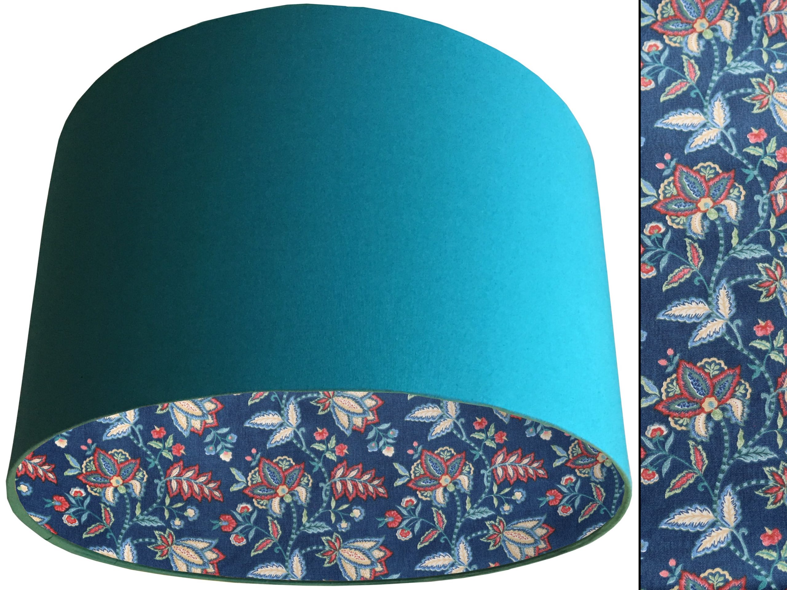 Oriental Blue Lampshade Teal, Botanical Home Interior
