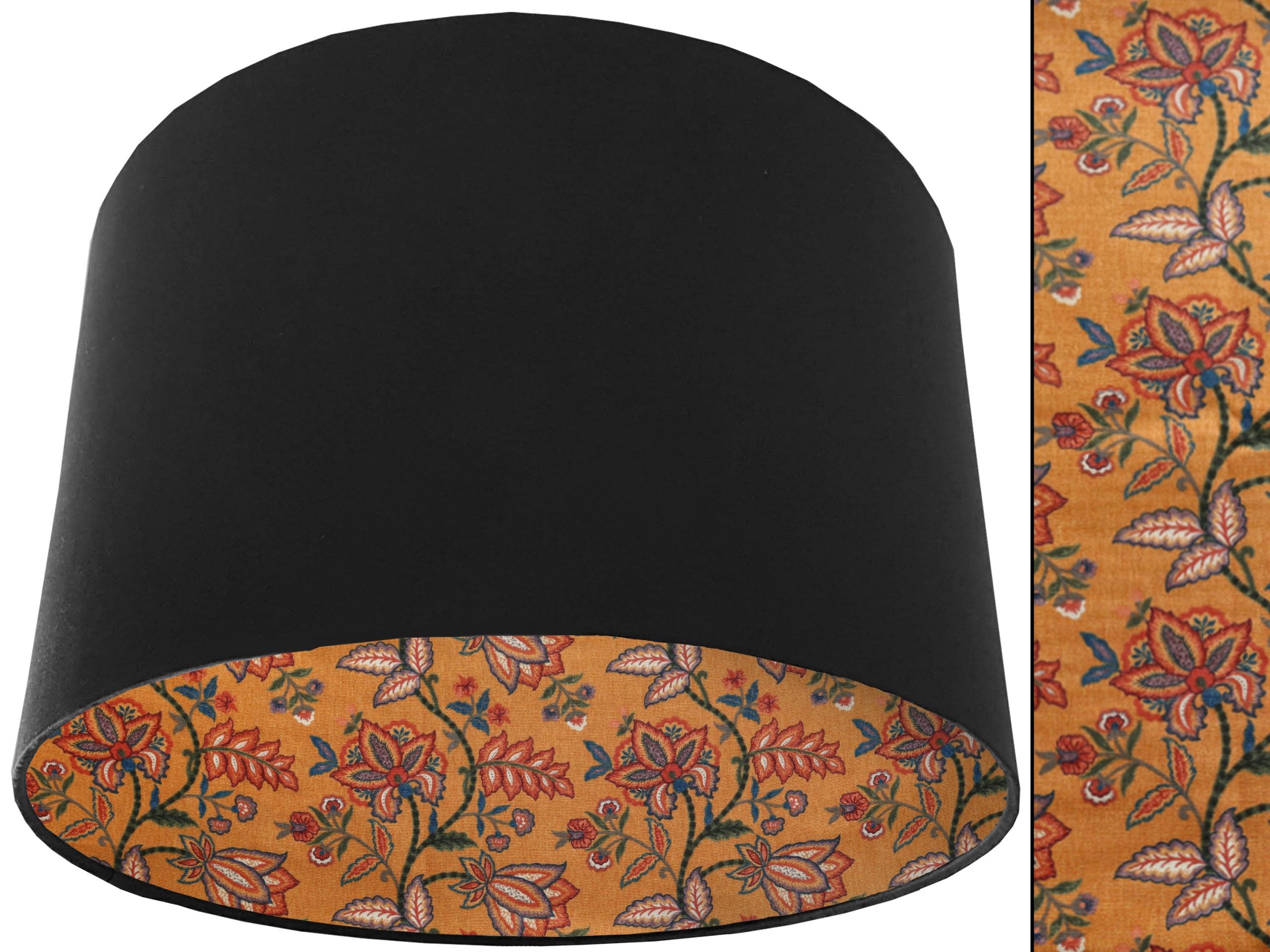 Oriental Orange Lampshade Black, Bold Modern Interior
