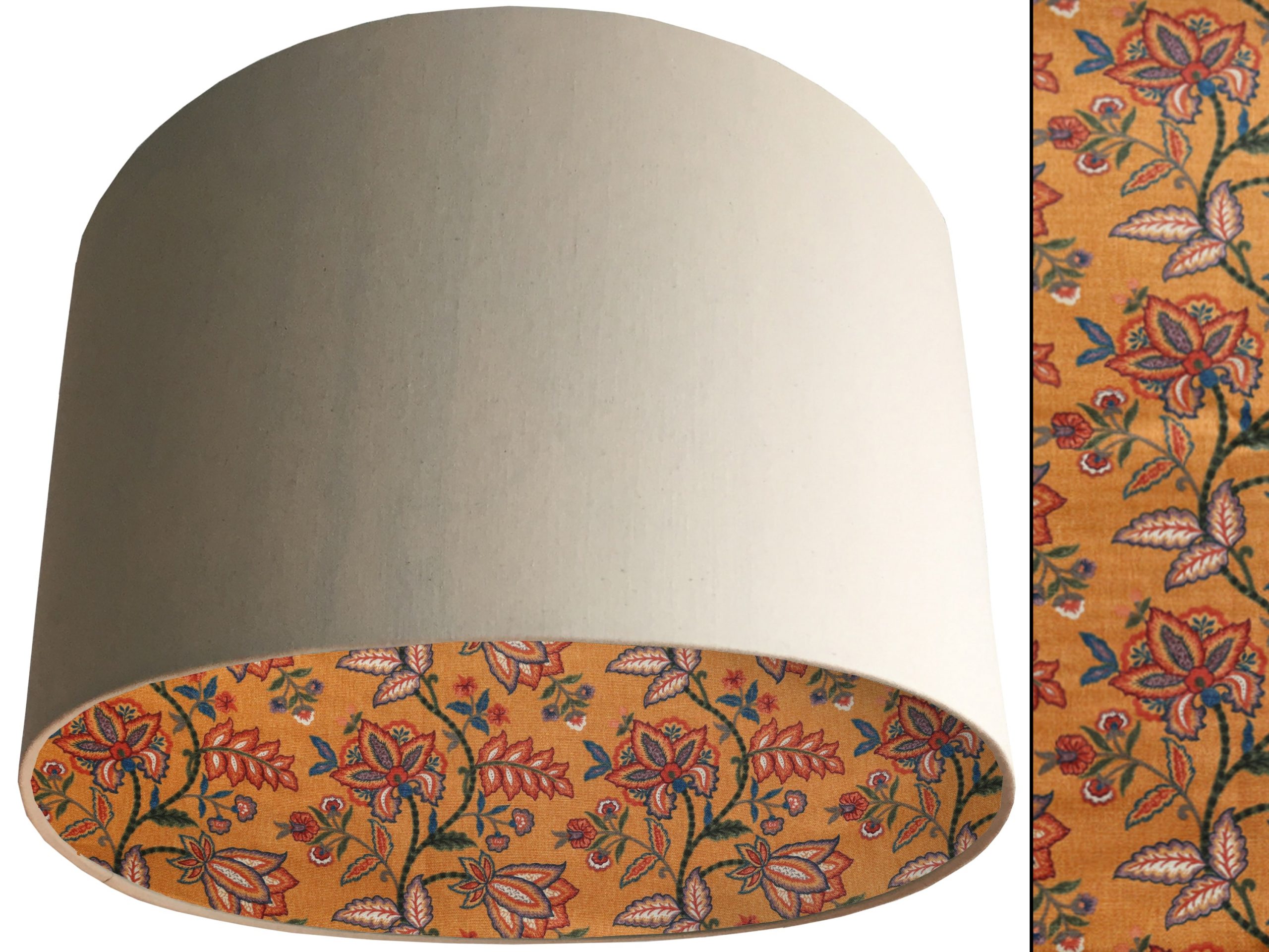 Oriental Orange Lampshade Cream, Bold Modern Interior
